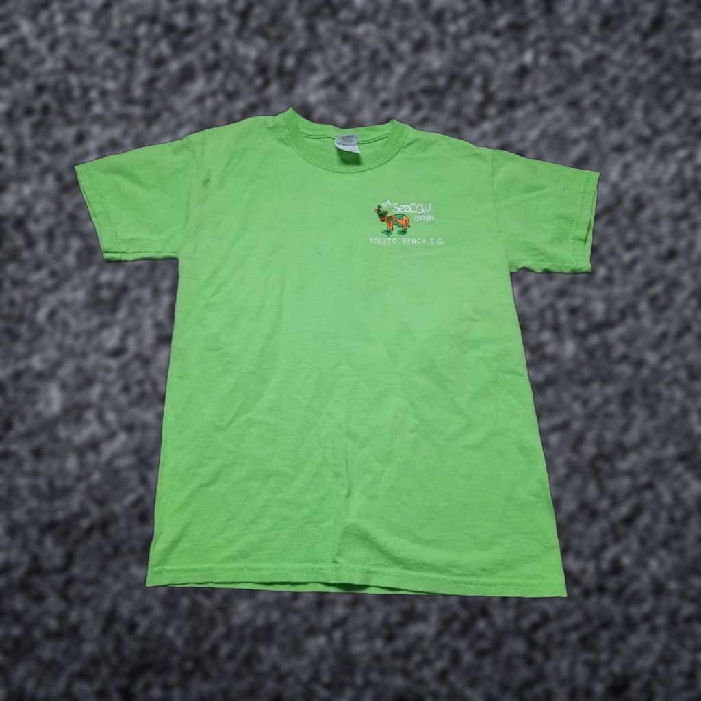 Gildan VINTAGE The Sea Cow Eatery Edisto Beach SC Embroidered T Shirt Funny Mens L Green Cotton Gildan T-Shirt Animals 90s? 100 Year Old House Theme Mens Size US L / EU 52-54 / 3 - 1 Thumbnail