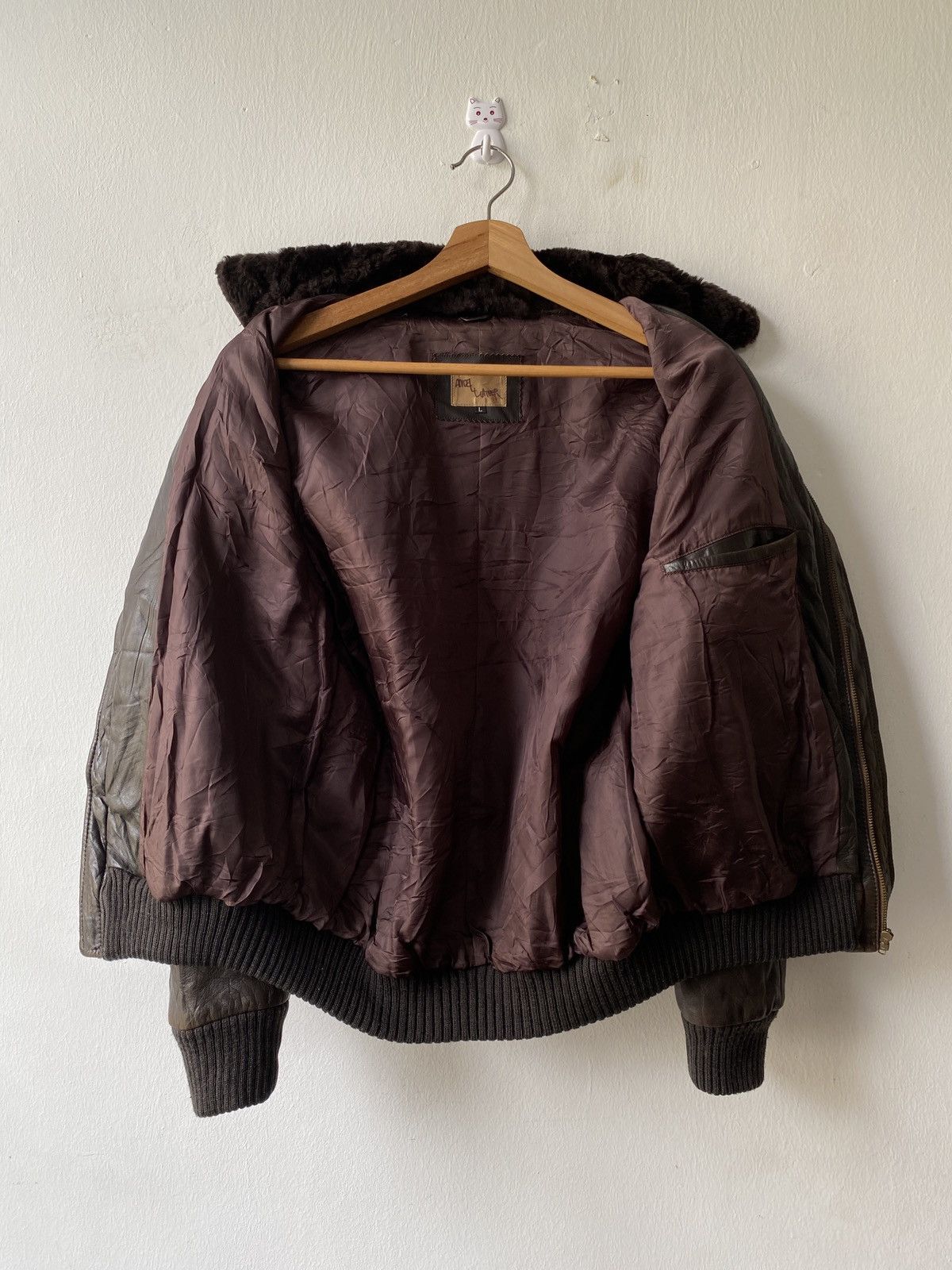 Japanese Brand Vintage 90s Angel Leather Fur Jacket Size US M / EU 48-50 / 2 - 10 Thumbnail