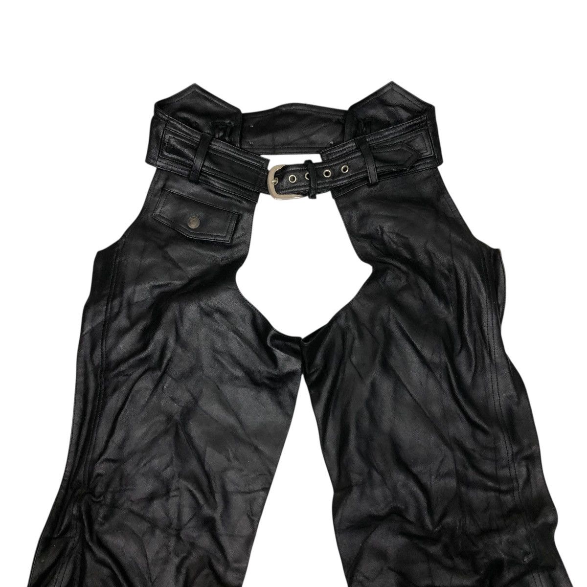 Harley Davidson 🔥VINTAGE GENUINE LEATHER BIKER PANTS HARLEY DAVIDSON Size US 32 / EU 48 - 2 Thumbnail