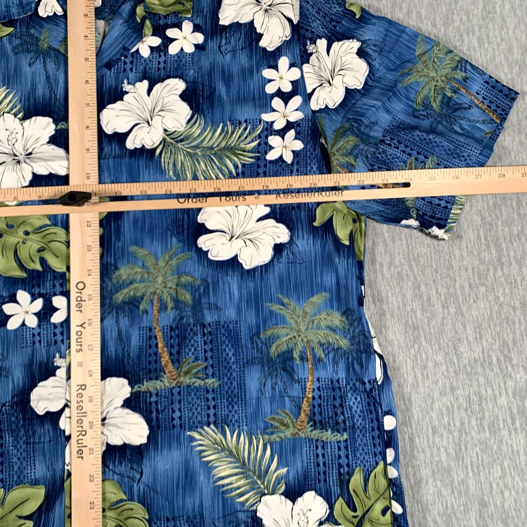ALOHAS Bishop St Shirt Mens Large Blue Hawaiian Tropical Aloha Rayon Made Hawaii Size US L / EU 52-54 / 3 - 7 Thumbnail