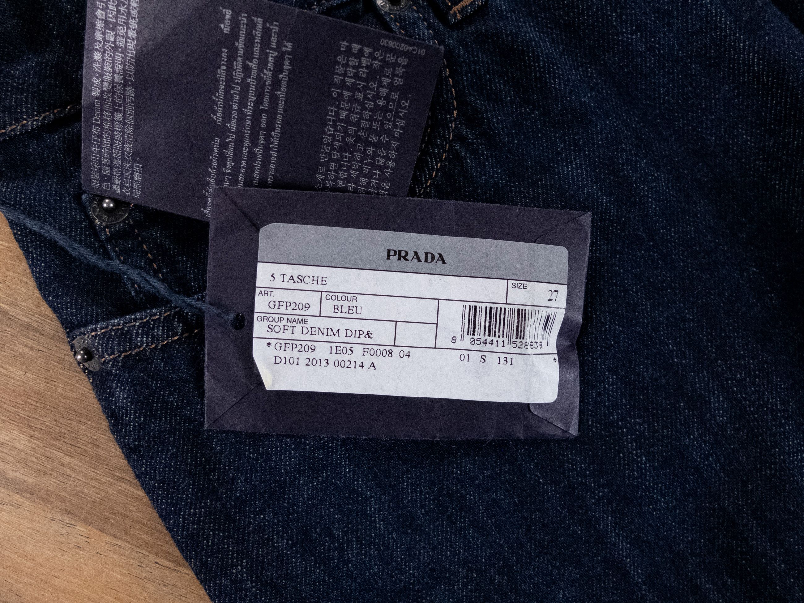 Prada PRADA navy blue slim fit jeans 27 (for 32 inch waist) NWT Size 27" / US 4 / IT 40 - 3 Thumbnail