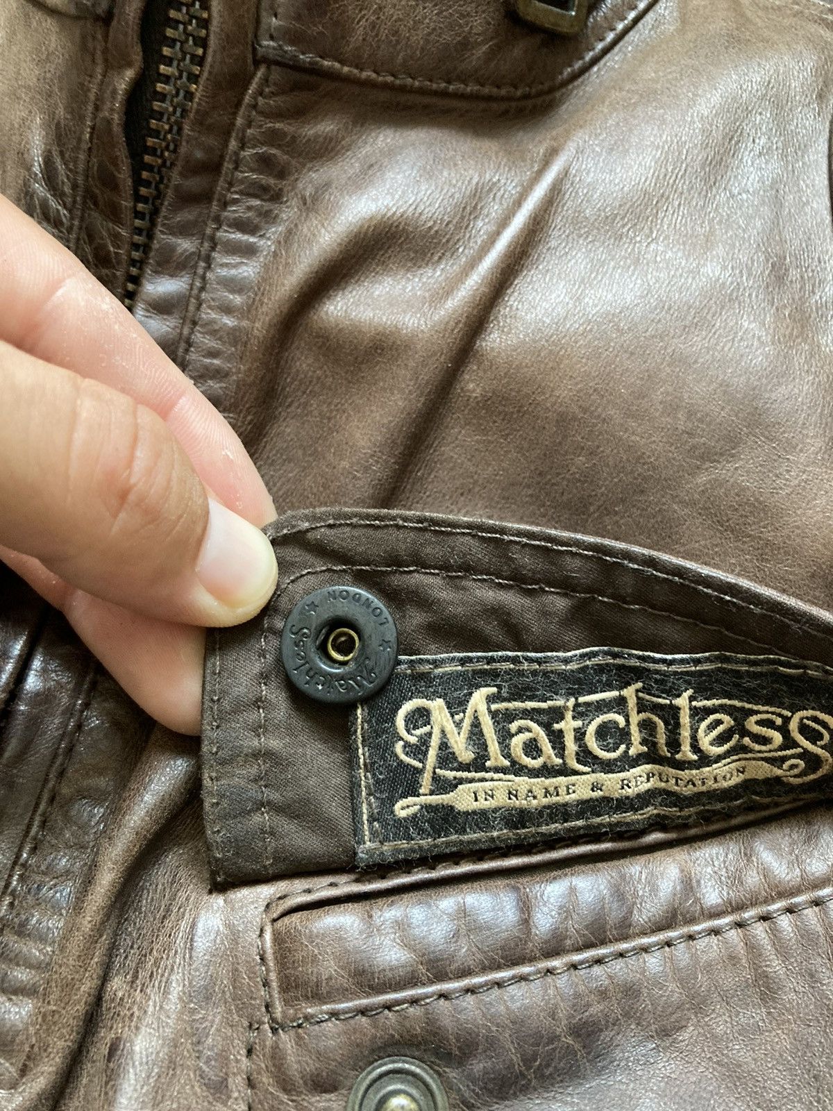 Matchless × Vintage Matchless British Men Leather Jacket Size 42 Made In Italy Size S / US 4 / IT 40 - 7 Thumbnail