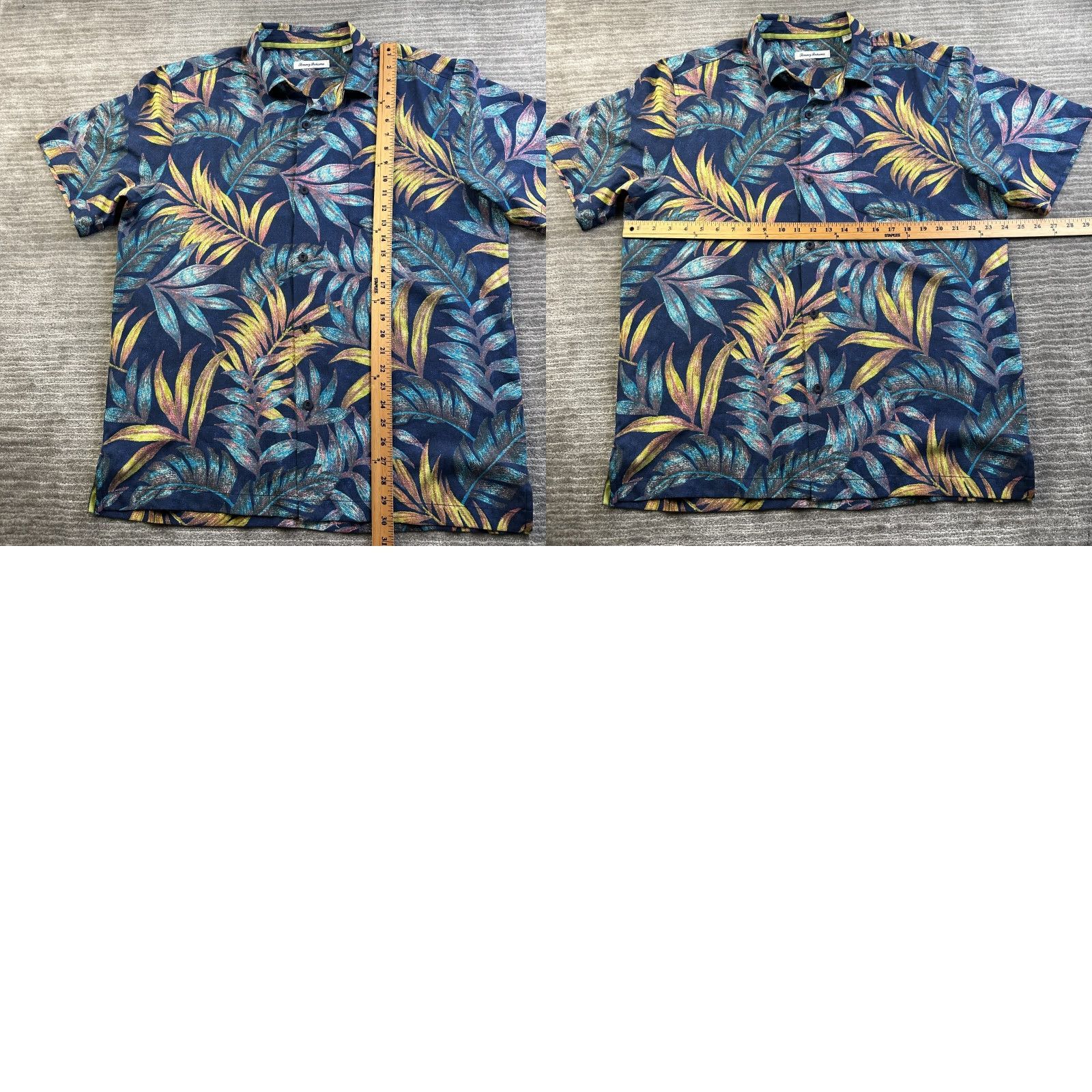 Tommy Bahama Tommy Bahama Shirt Mens Large Blue Floral Camp Button Up Silk Blend Size US L / EU 52-54 / 3 - 8 Thumbnail