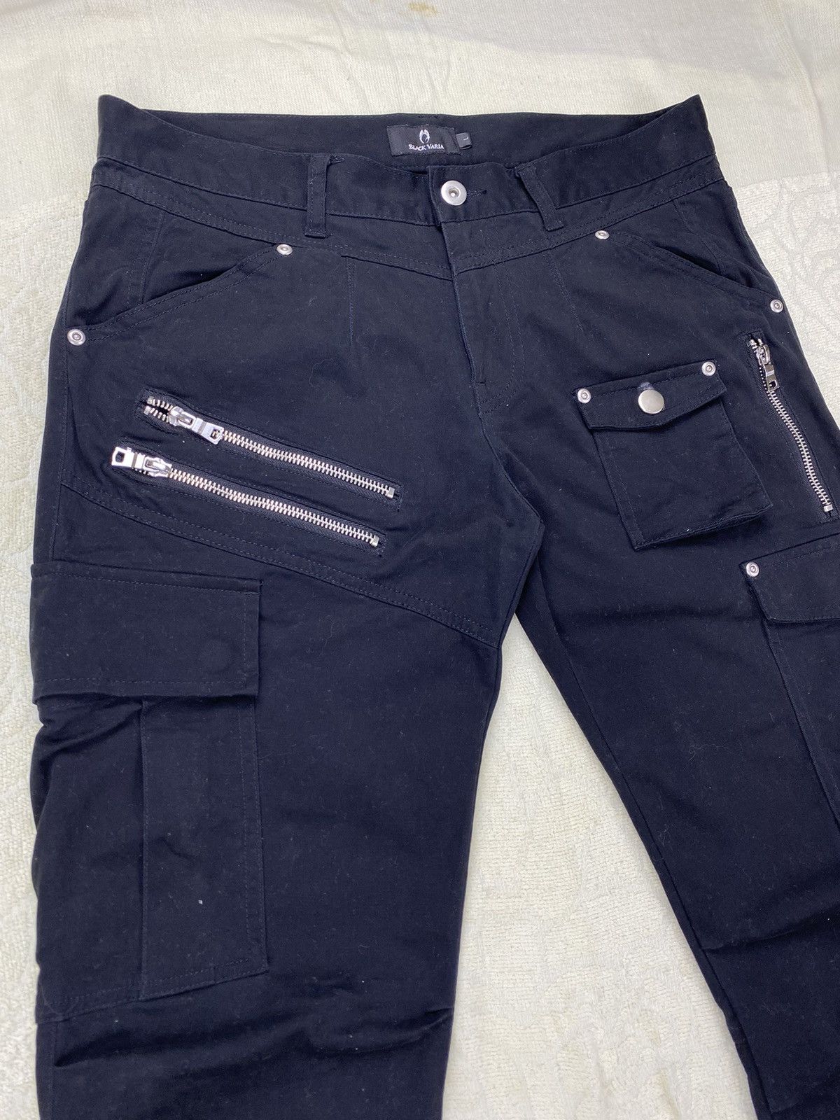Beauty Beast × If Six Was Nine Black Varia Multipocket Cargo Zipper Bondage Pant Size US 32 / EU 48 - 4 Thumbnail