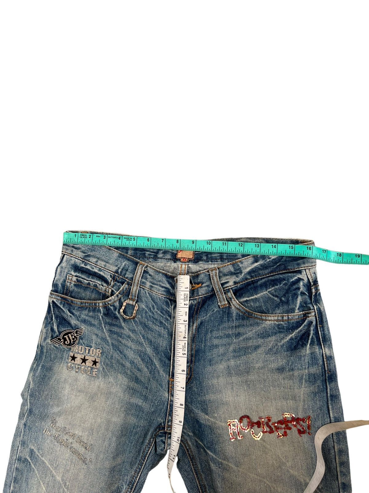 JACKROSE Jackrose Bleached Distressed Denim Patches Denim Jeans Size US 31 - 3 Thumbnail