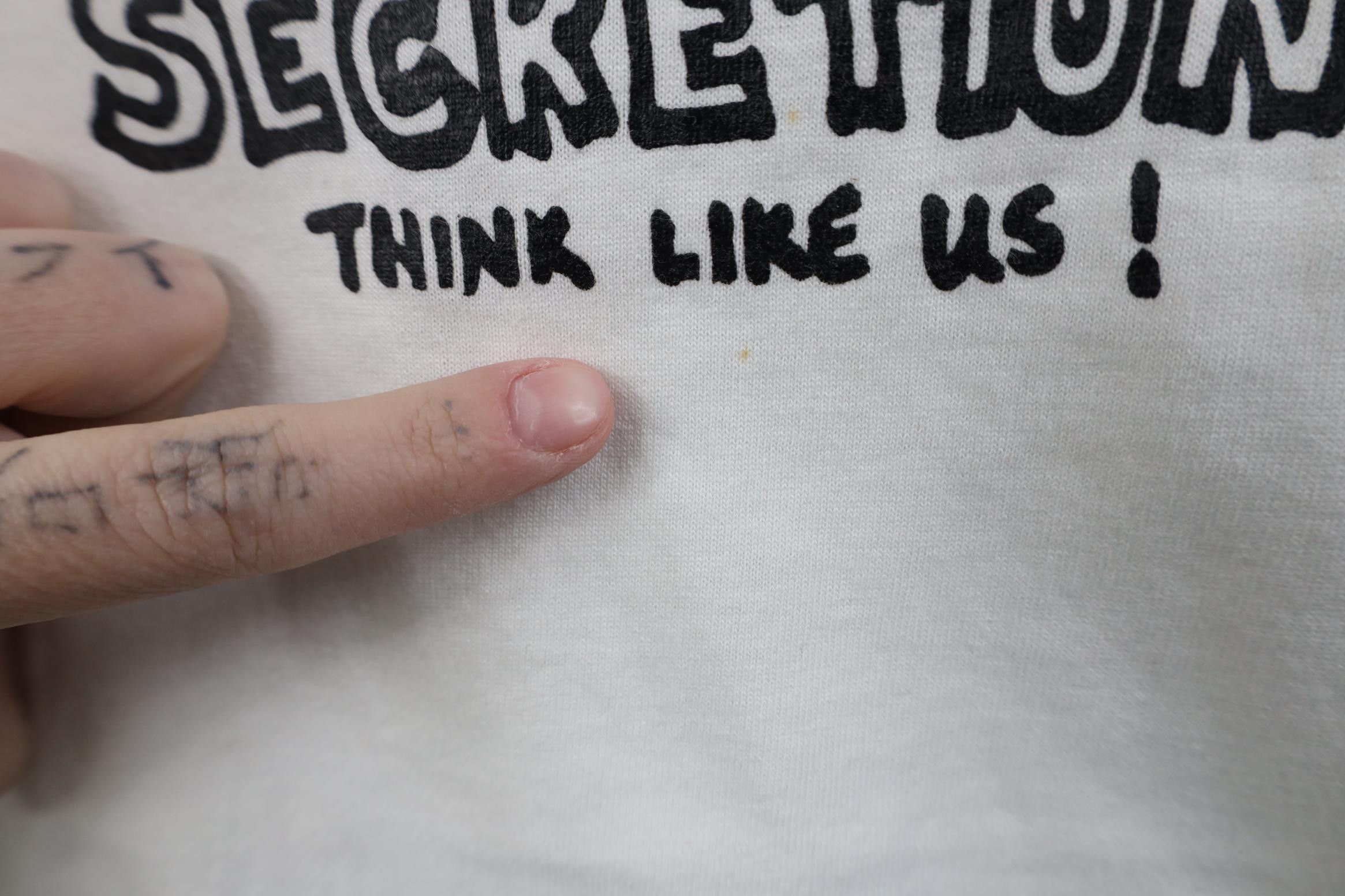 Vintage Vintage 90s Streetwear Writers Club Brain Secretions T-Shirt Size US XL / EU 56 / 4 - 6 Thumbnail