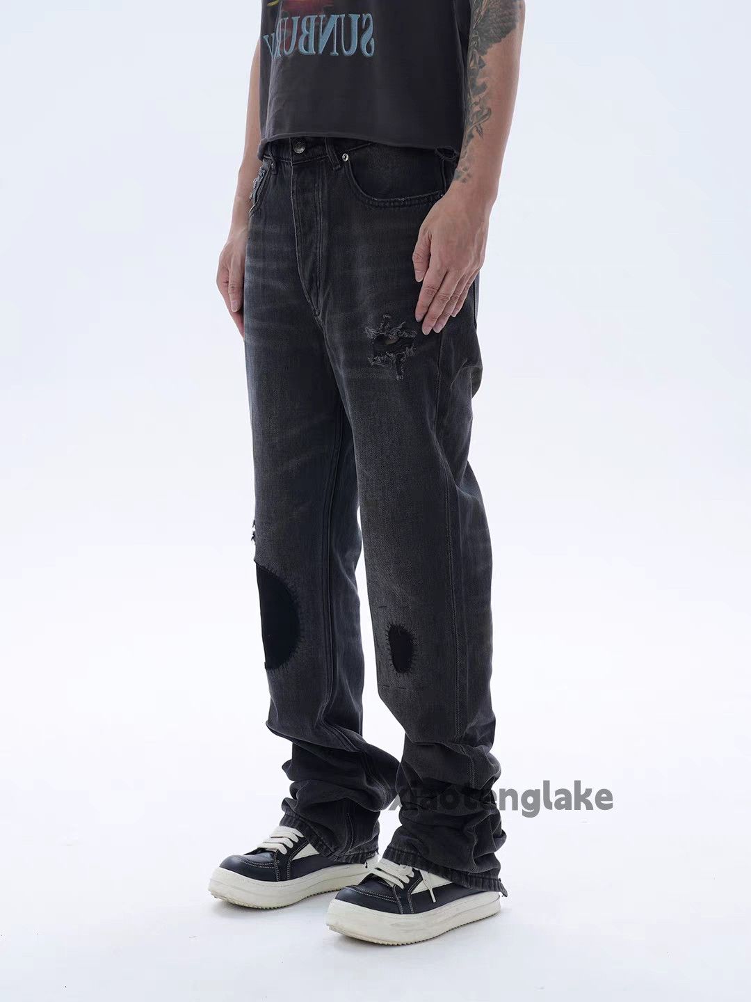 Jean zx vintage faded punk grunge bootcut flared y2k jeans | Grailed