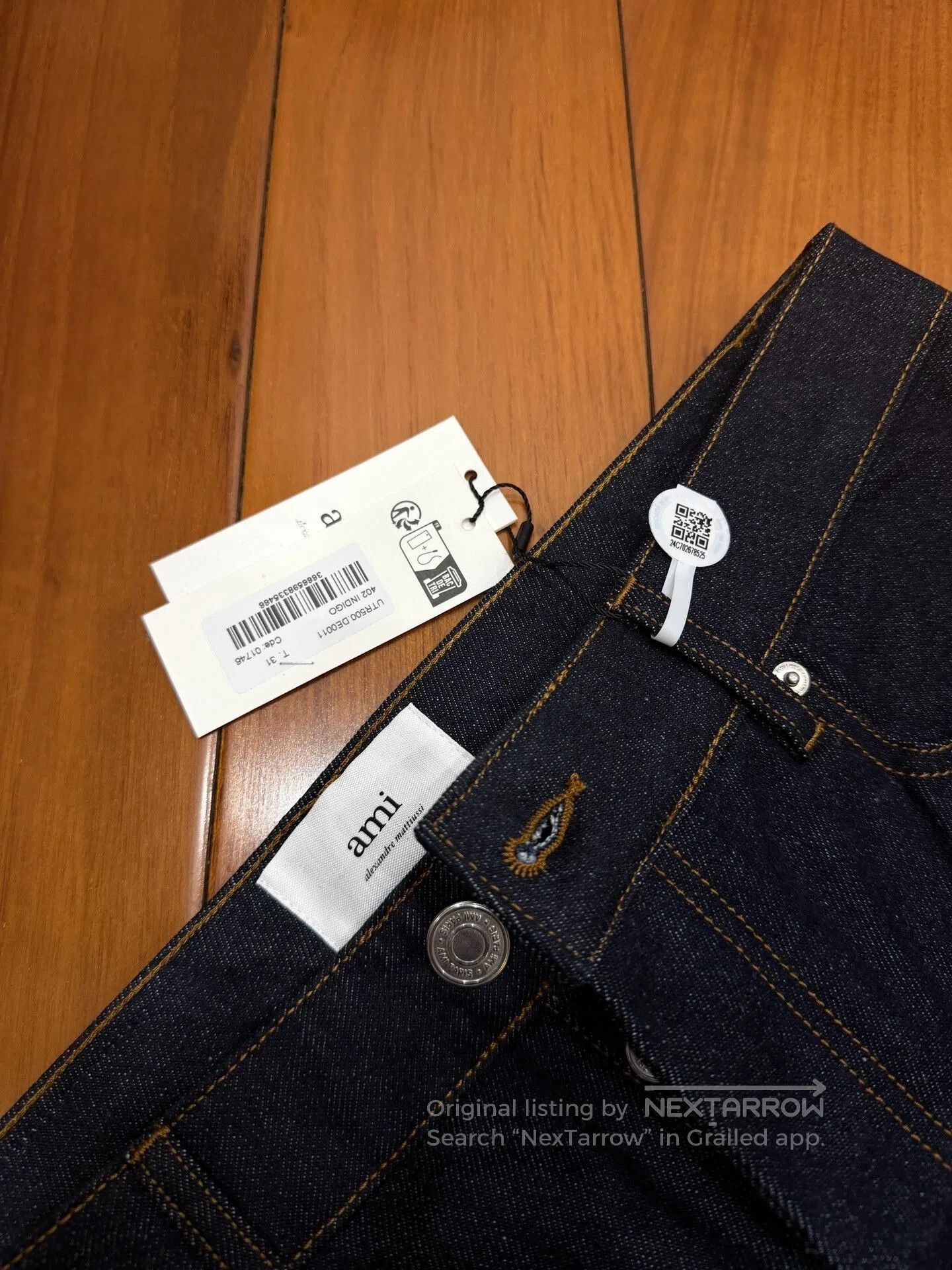AMI AMI Dark Blue Straight Wide. Size US 31 - 3 Thumbnail