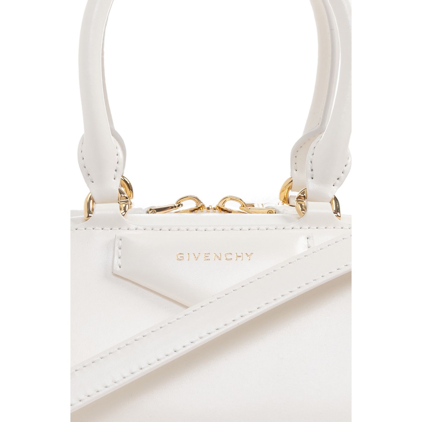 Givenchy GIVENCHY Small Antigona White Shiny Leather Top Handle Handb Size ONE SIZE - 5 Thumbnail