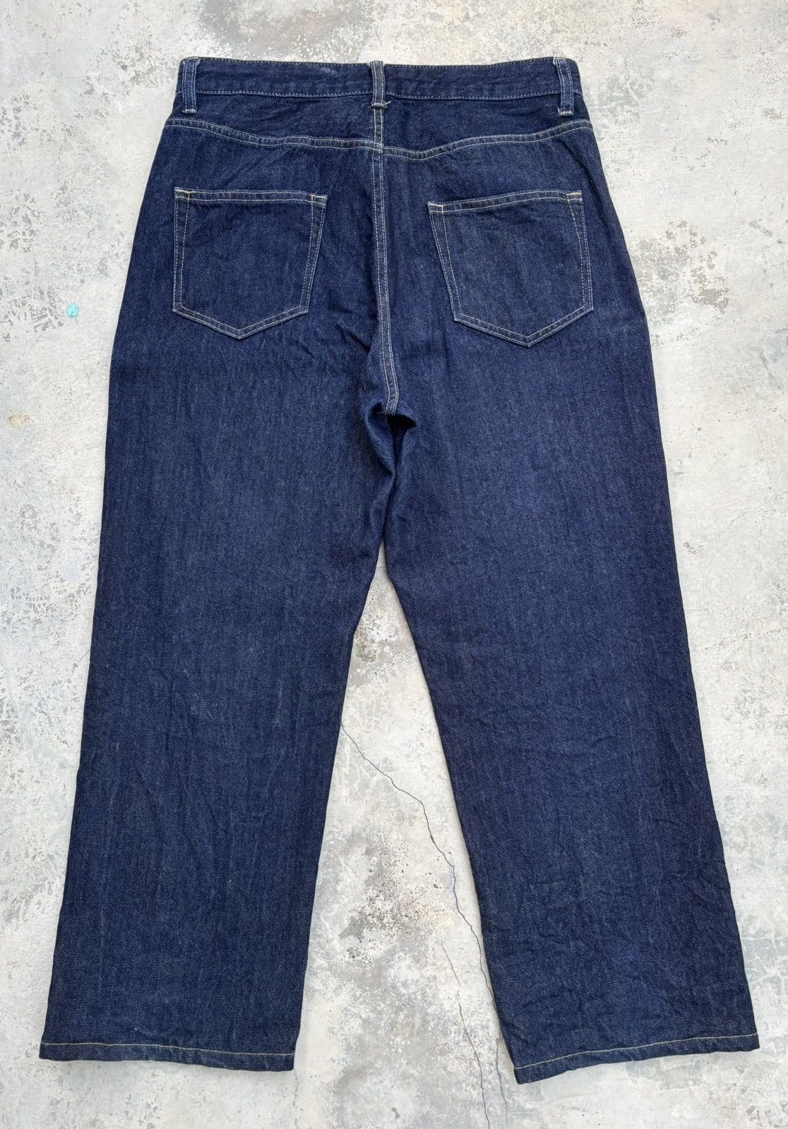 Yohji Yamamoto Vintage Baggy Jeans Japanese Studio Clip Wide Baggy Jeans Size US 31 - 6 Thumbnail
