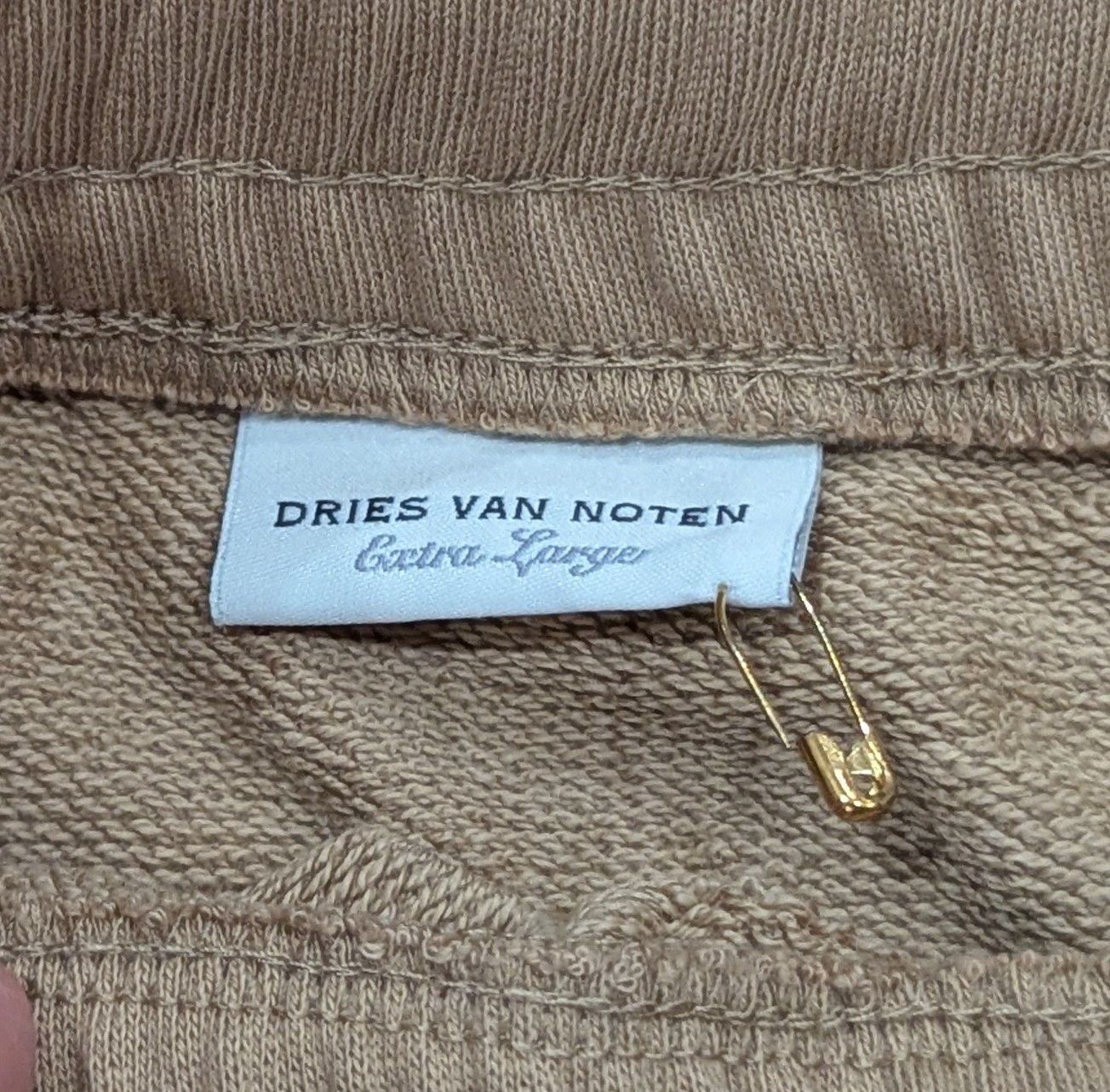 Dries Van Noten DRIES VAN NOTEN "Haskoy" Cotton Jogger Pants Beige/Black XL Size US 36 / EU 52 - 6 Thumbnail