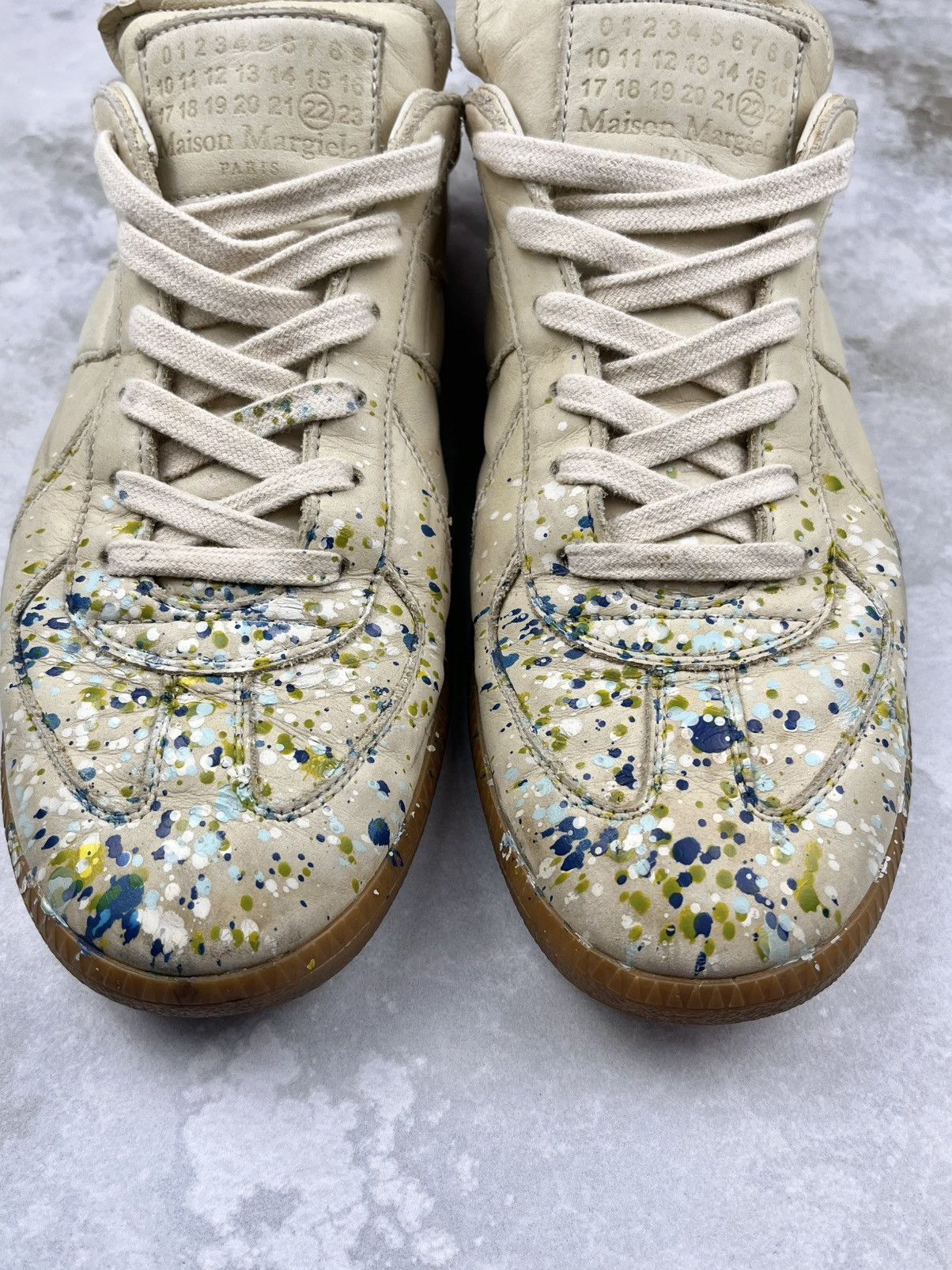 Maison Margiela AW16 Maison Margiela Paint Splatter Replica Gat Sneakers Size US 8 / EU 41 - 5 Thumbnail
