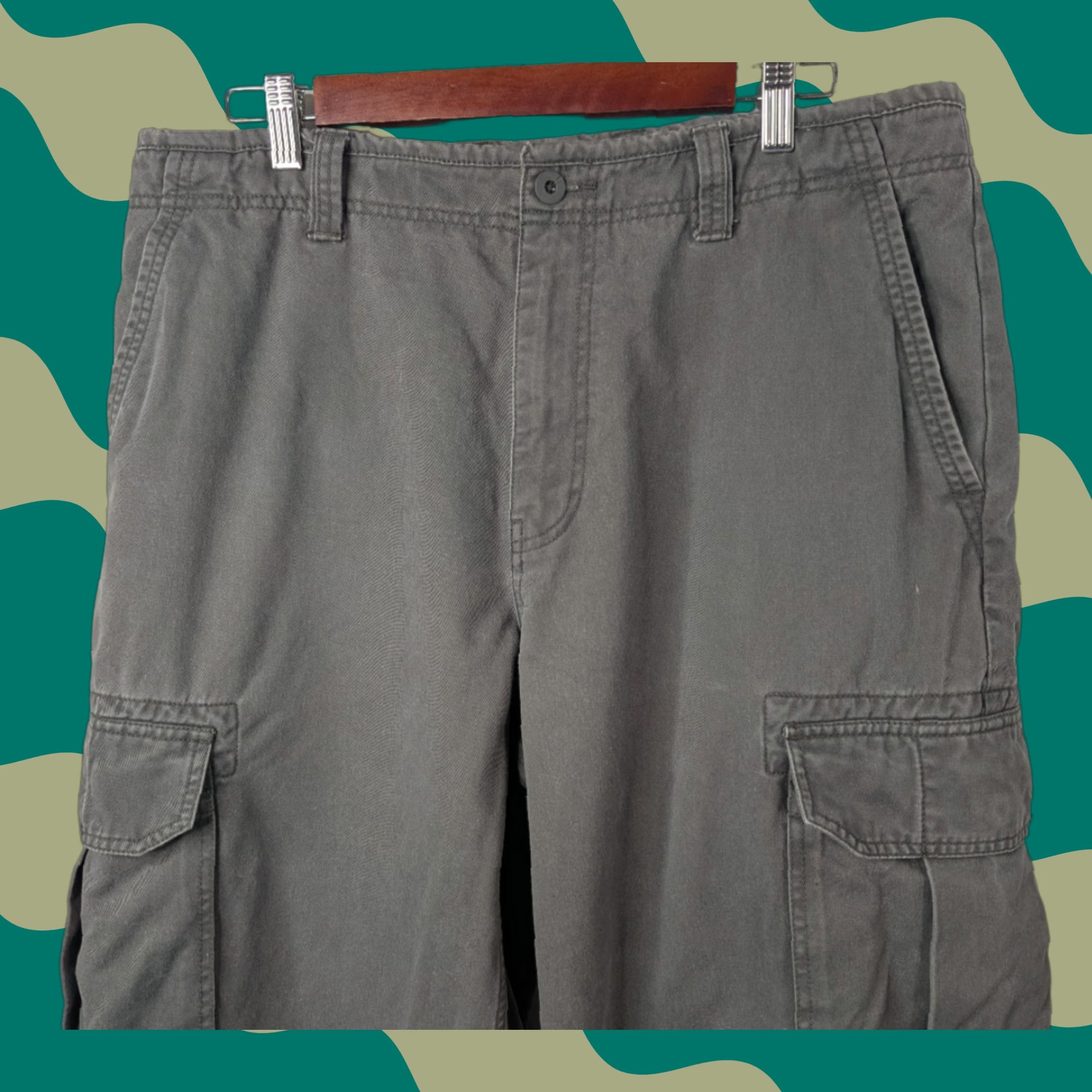 Gap VINTAGE Gap Pants Mens 35x30 Cargo Distressed Utility Workwear Y2K Outdoors Size US 35 - 1 Thumbnail