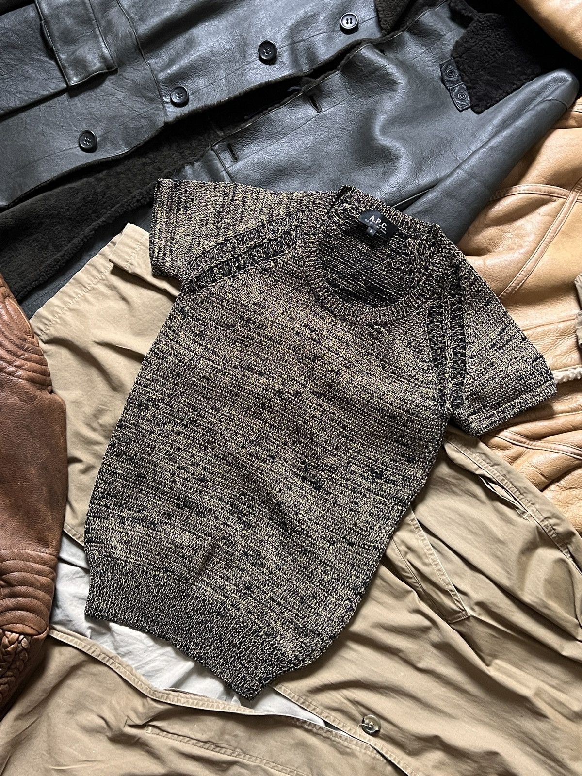 A.P.C. A.P.C. Short-Sleeve Blouse Mesh-Knitted T-Shirt Size S / US 4 / IT 40 - 2 Thumbnail
