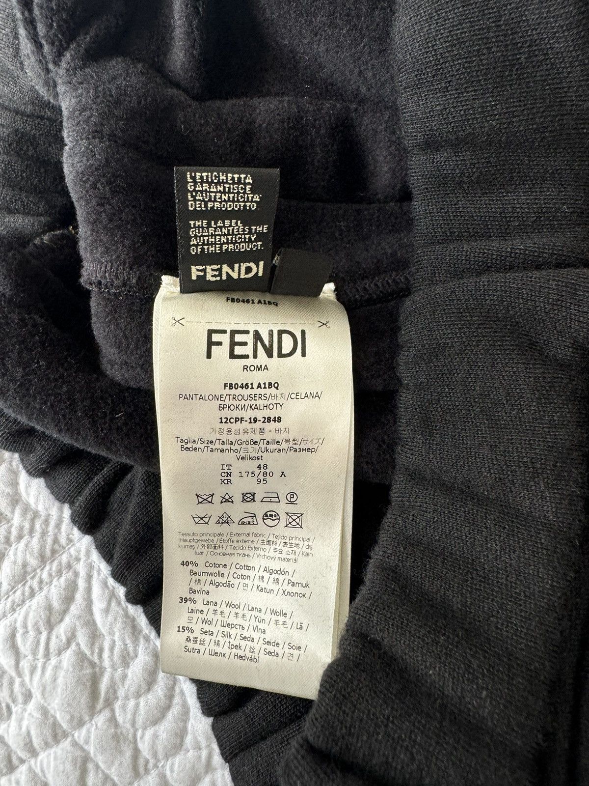Fendi Fendi cotton logo track pants Size US 32 / EU 48 - 6 Thumbnail