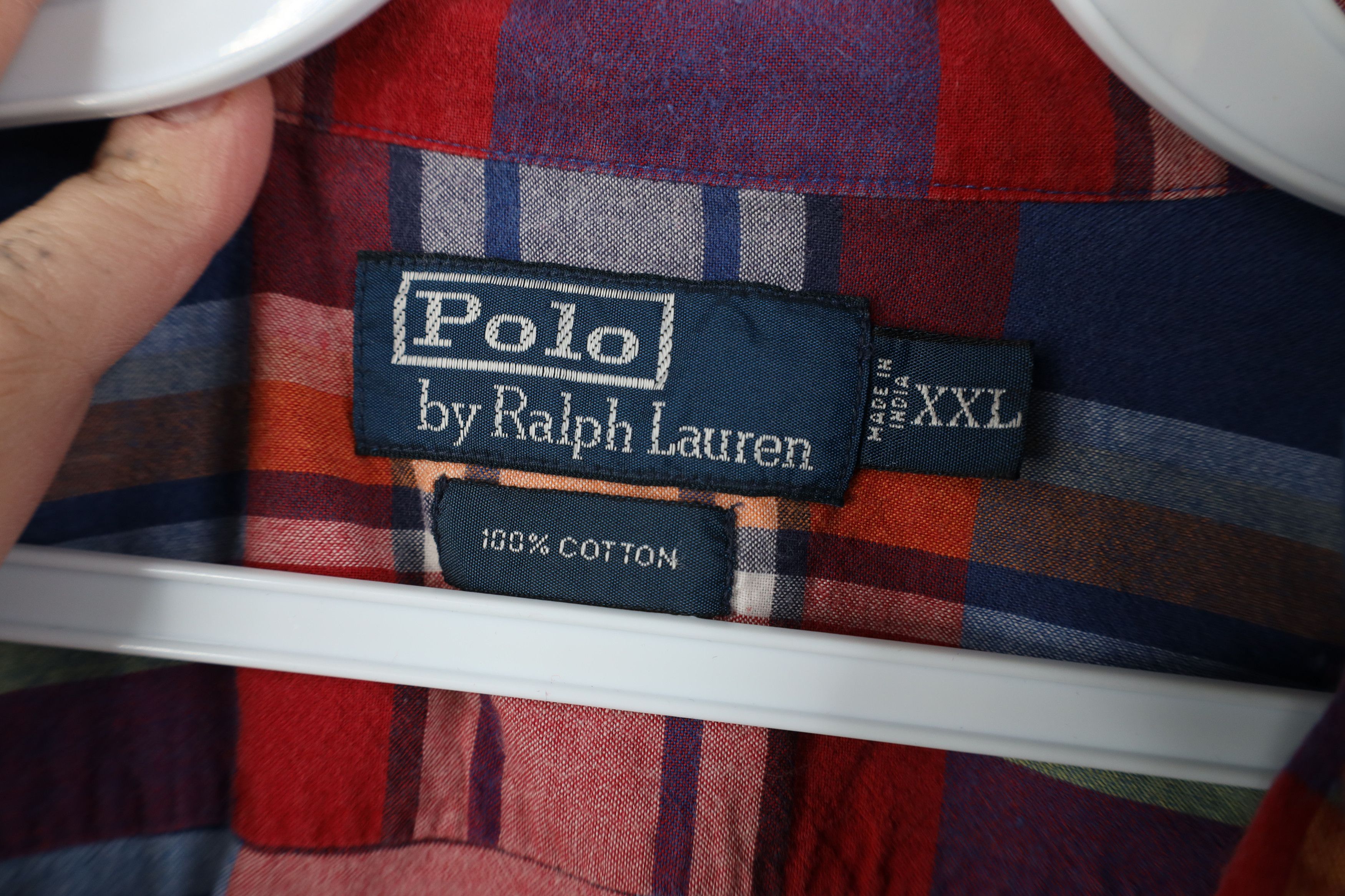 Ralph Lauren Vintage 90s Ralph Lauren Madras Plaid Button Shirt Rainbow Size US XXL / EU 58 / 5 - 7 Thumbnail