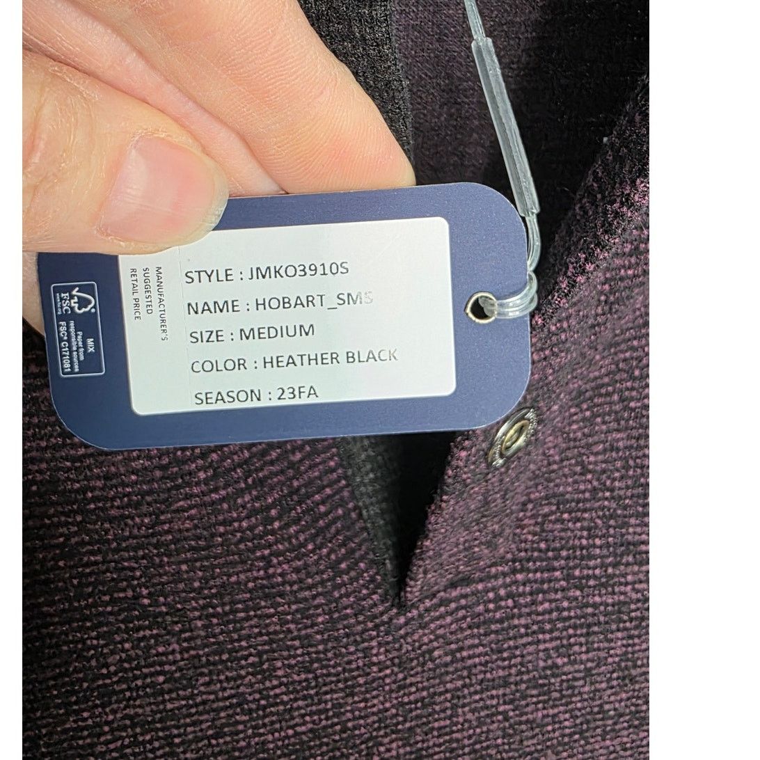 Other Johnnie O Heathered Black & Purple Pull Over Golf Shirt Size US M / EU 48-50 / 2 - 9 Thumbnail