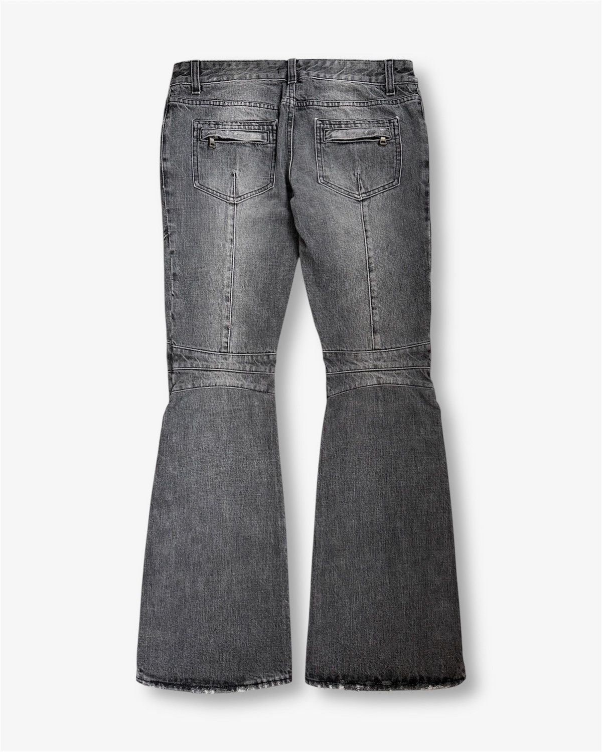 Balmain BALMAIN Decarnin FW2010 Flared Biker Buttoned Ripped Jeans Size US 28 / EU 44 - 6 Thumbnail
