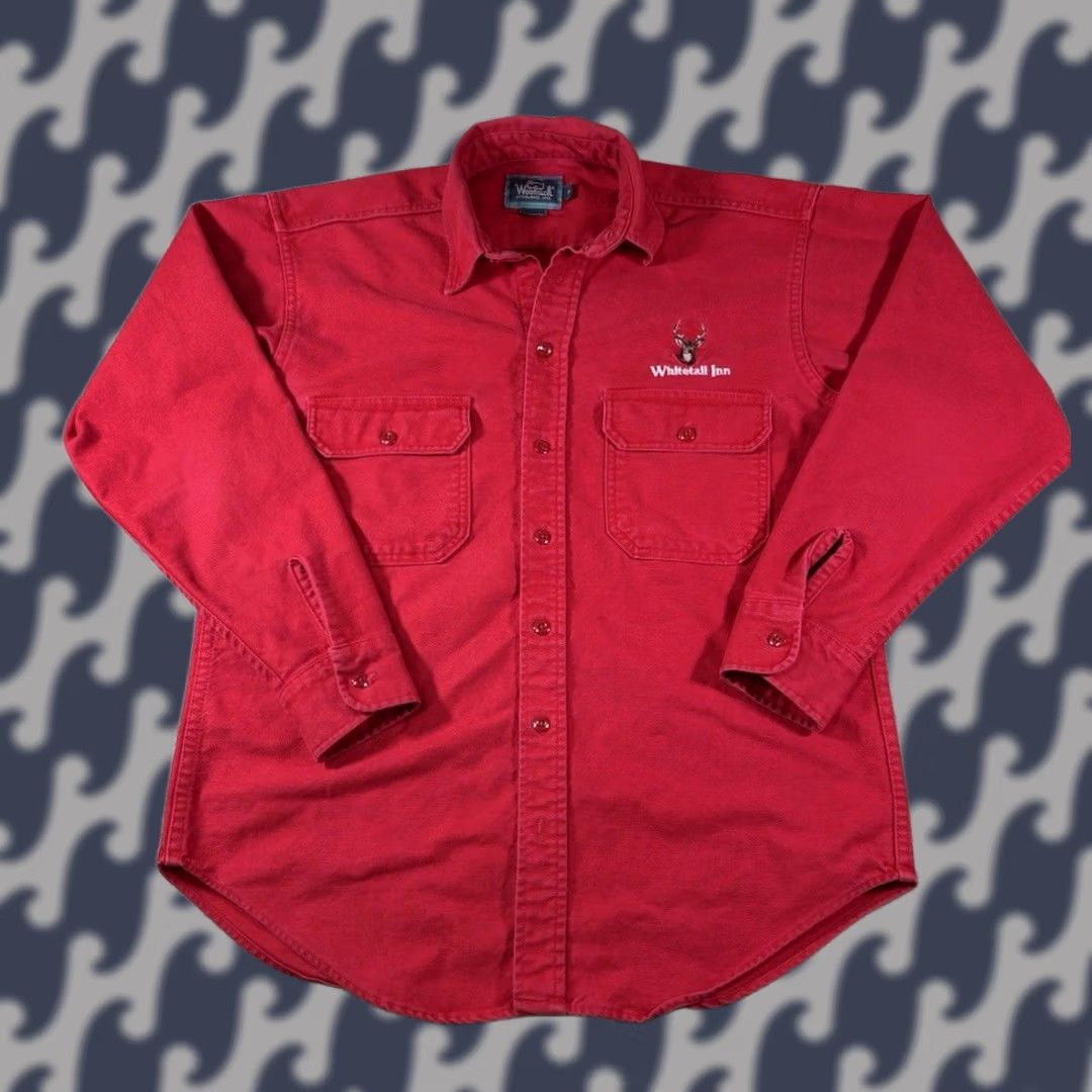 Vintage VINTAGE Woolrich Button-Up Shirt Mens M Flannel Heavyweight Red Long Sleeve Classic Cookbook? Size US M / EU 48-50 / 2 - 1 Thumbnail