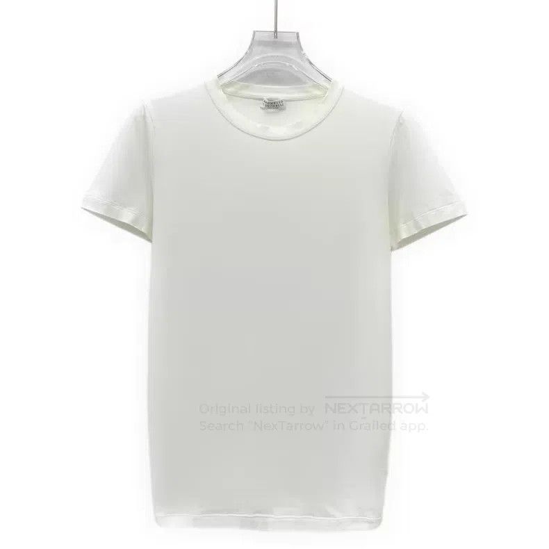 Brunello Cucinelli Brunello Cucinelli White cotton round neck short-sleeve T- Size S / US 4 / IT 40 - 1 Thumbnail