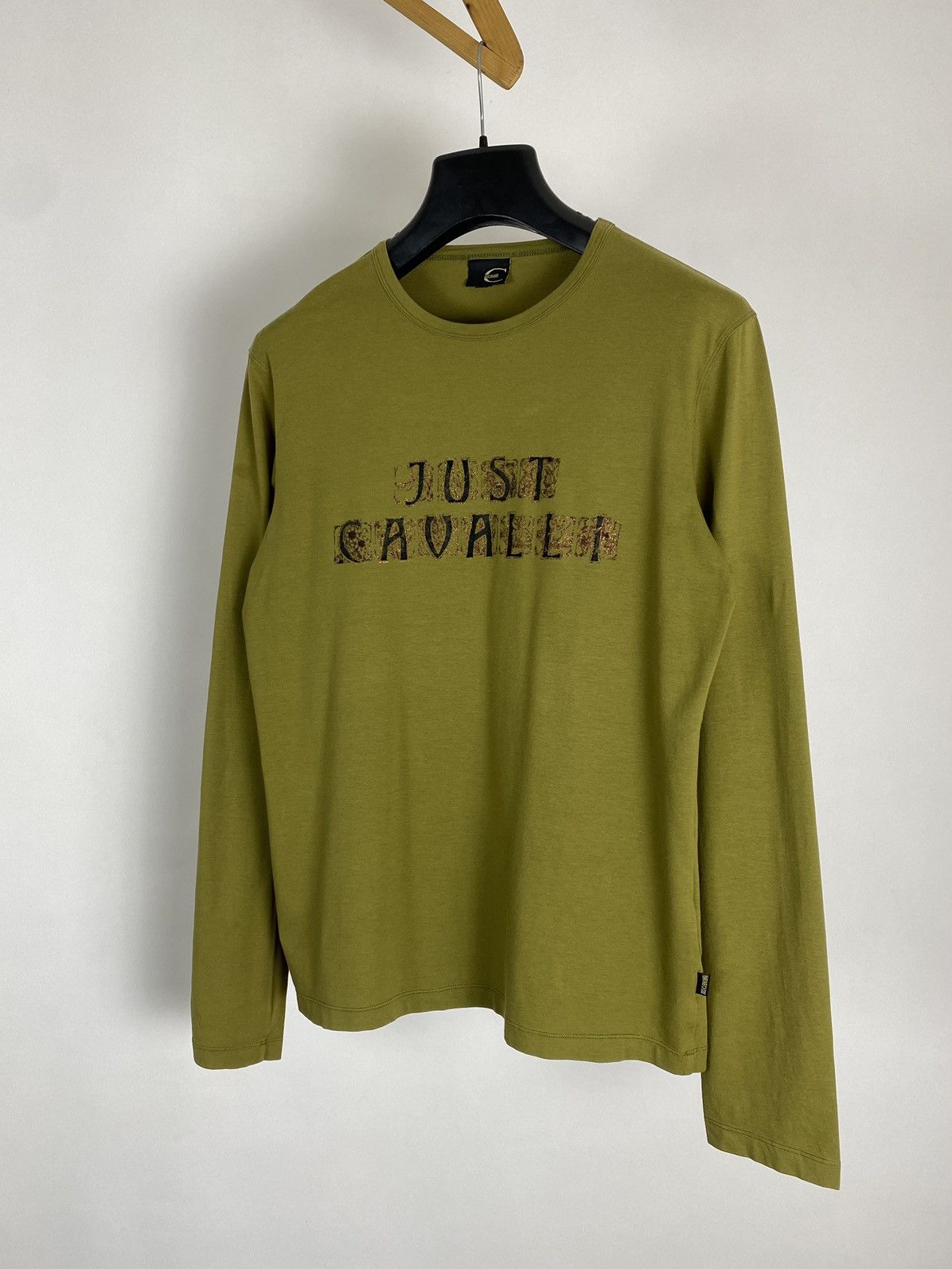 Just Cavalli Just Cavalli VNTG Big Logo Y2K Long Sleeve Tee Pullover Size US XL / EU 56 / 4 - 1 Thumbnail