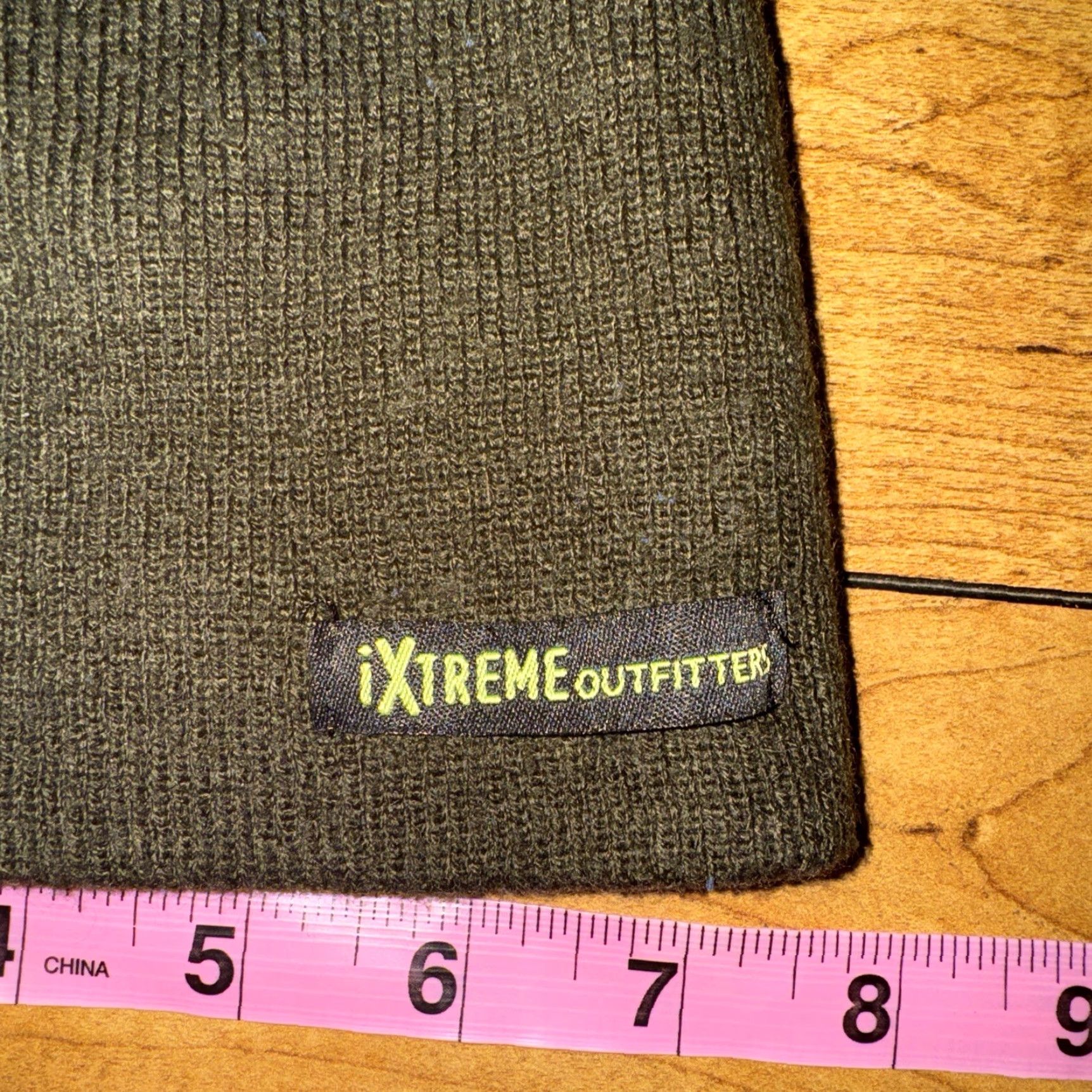Vintage Y2K Style iXtreme Outfitters Beanie Skater Fitted Olive Green One Size Men Green Beanie 90s Skater Mens Size ONE SIZE - 2 Thumbnail