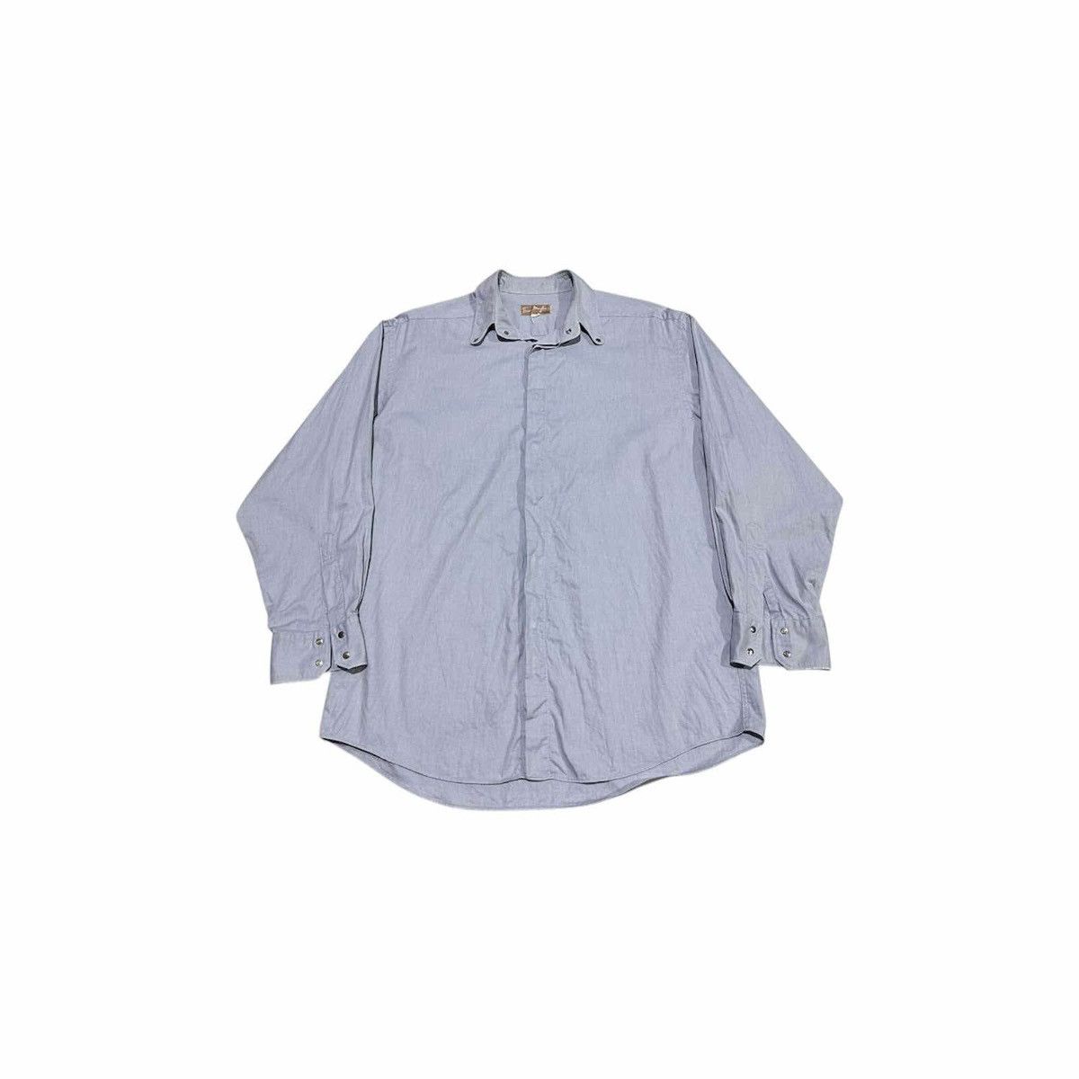 🔥80s Thierry Mugler French Collar Hidden Snap Button Shirt
