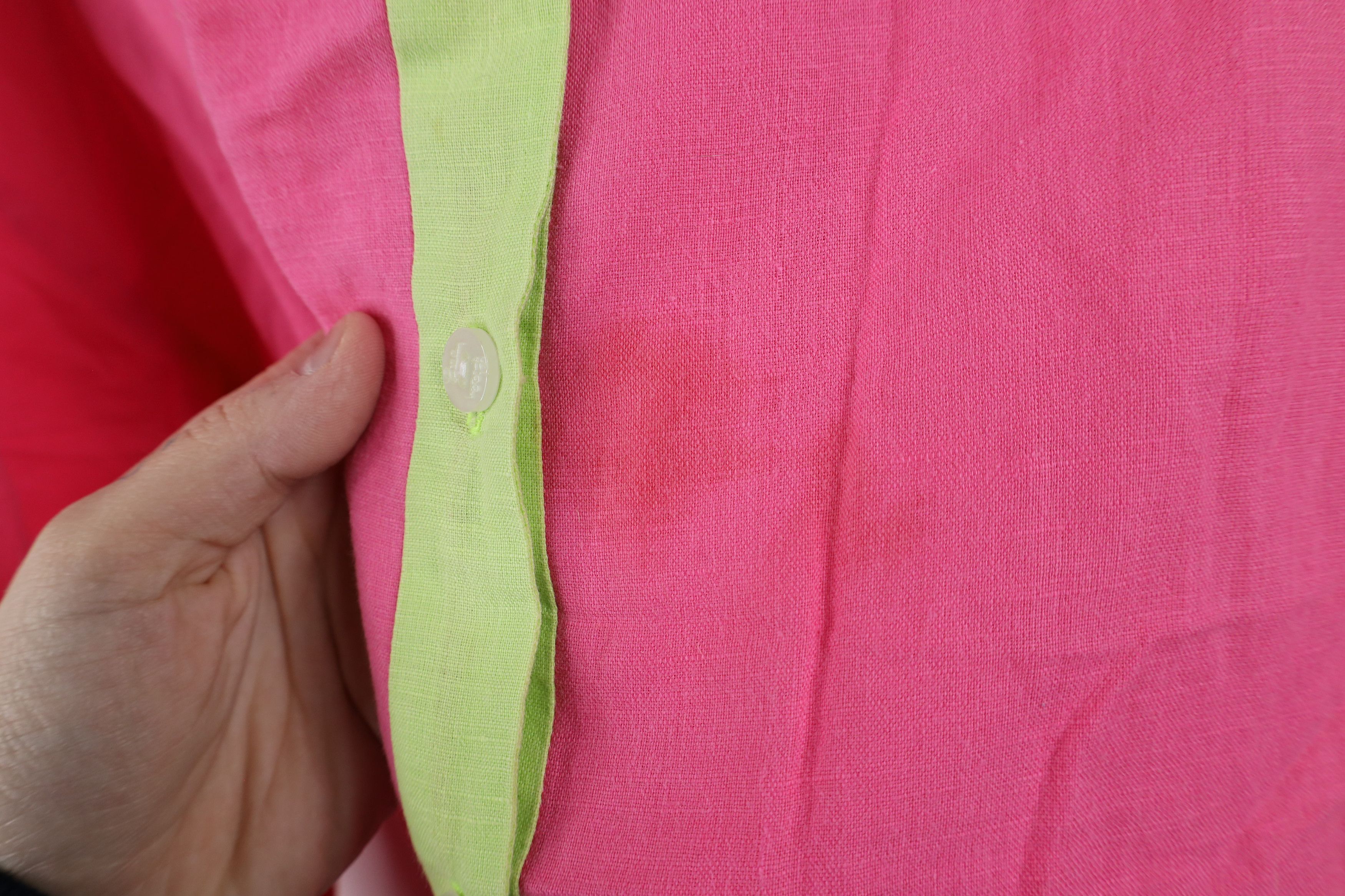 Lilly Pulitzer × Vintage Lilly Pulitzer Linen Blend Oversized Button Shirt Pink Size L / US 10 / IT 46 - 4 Thumbnail