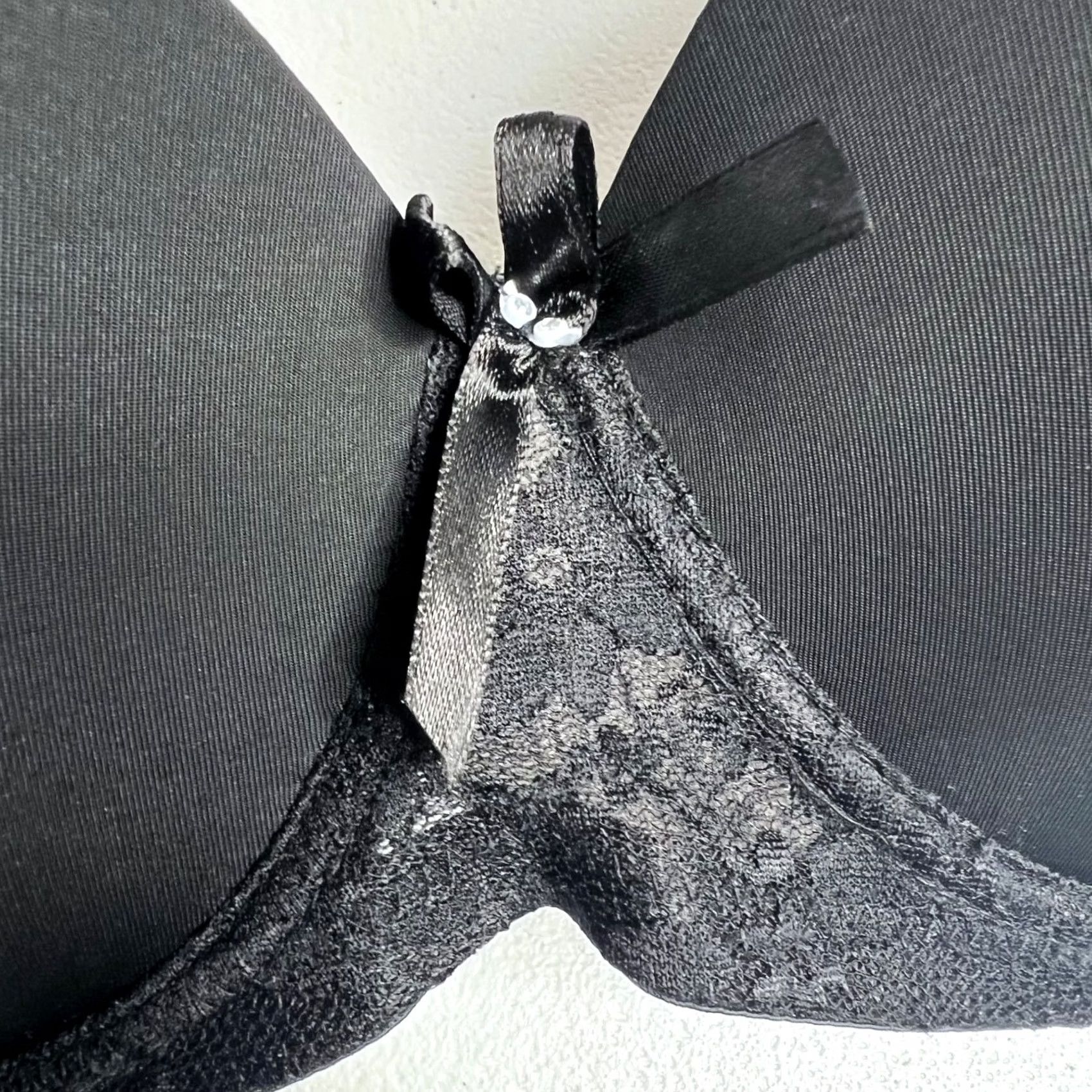 Vintage Angelina Bra Lightly Padded Underwire Convertible Straps Womens 36DDD Black Lace 68589 Size ONE SIZE - 5 Thumbnail