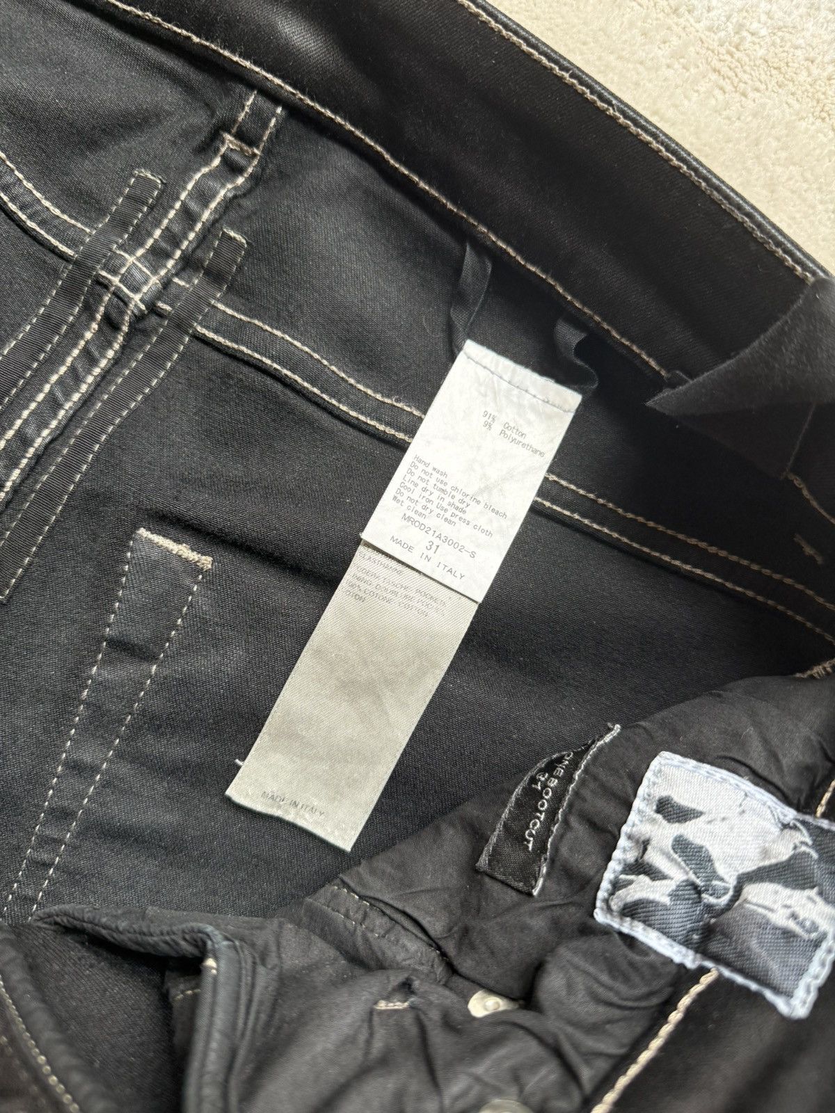 Rick Owens Drkshdw Rick Owen “Foil” Waxed Tyrone Bootcuts Size US 31 - 4 Thumbnail