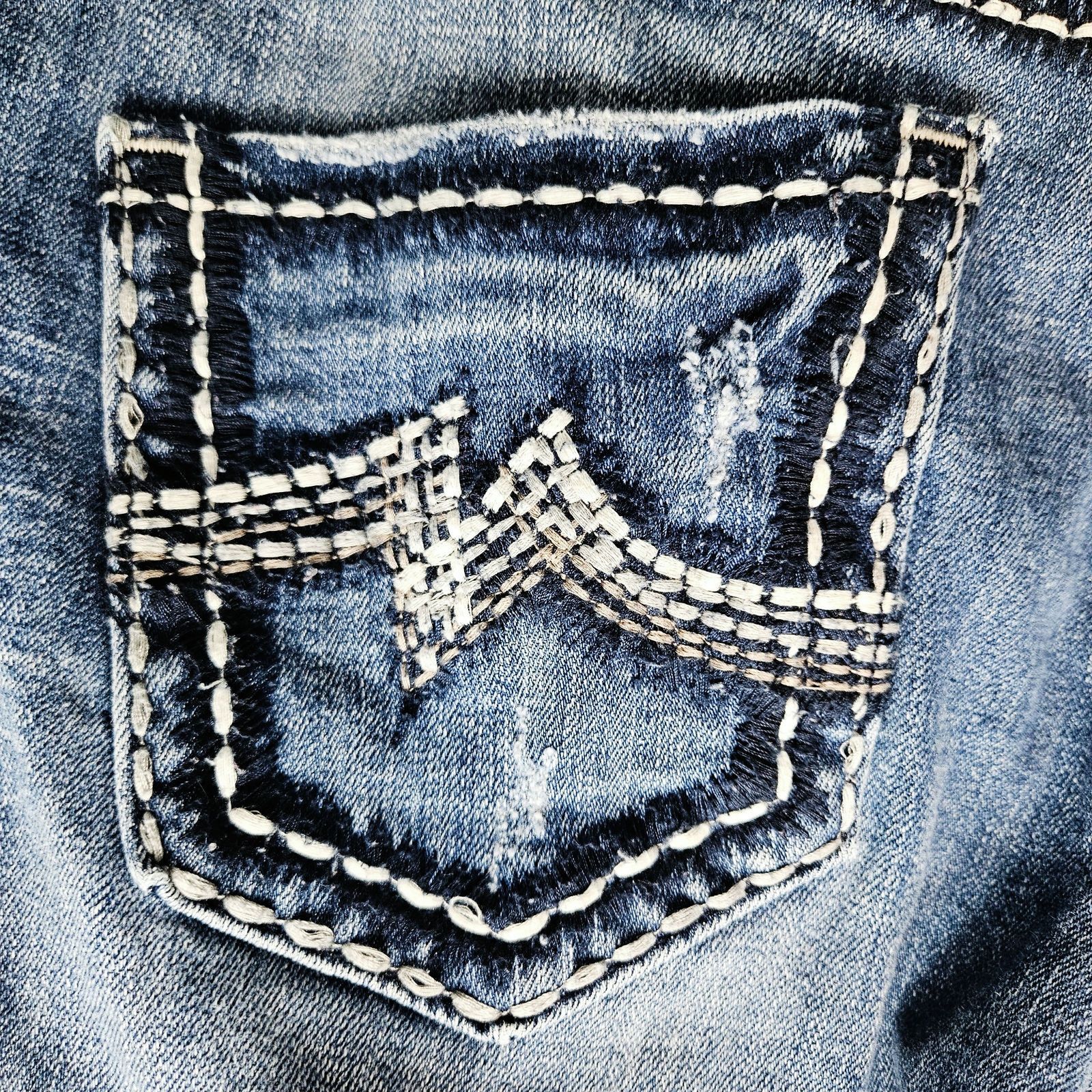 Miss Me Y2K Miss Me Women Junior Boyfriend Crop Jeans Sz. 27x25 Blue Size 27" / US 4 / IT 40 - 4 Thumbnail