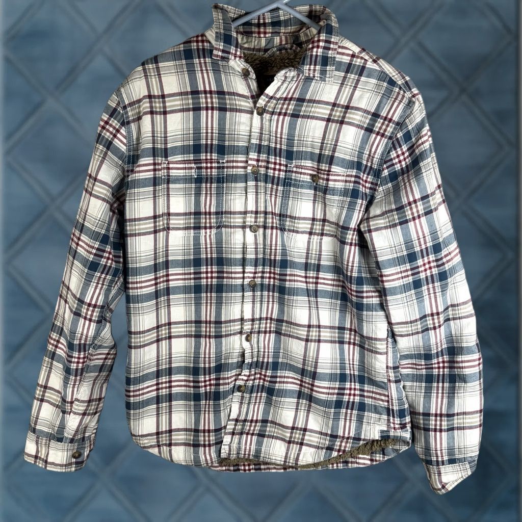Vintage Aéropostale Jacket Mens S Plaid Flannel Sherpa Lined Button Shirt Shacket Size US S / EU 44-46 / 1 - 1 Thumbnail