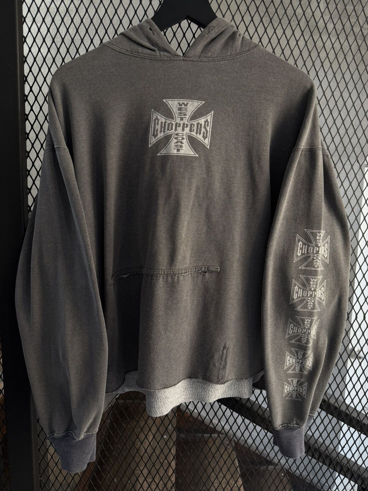 West Coast Choppers Vintage 2000s West Coast Choppers Distressed Hoodie Faded Size US L / EU 52-54 / 3 - 1 Thumbnail