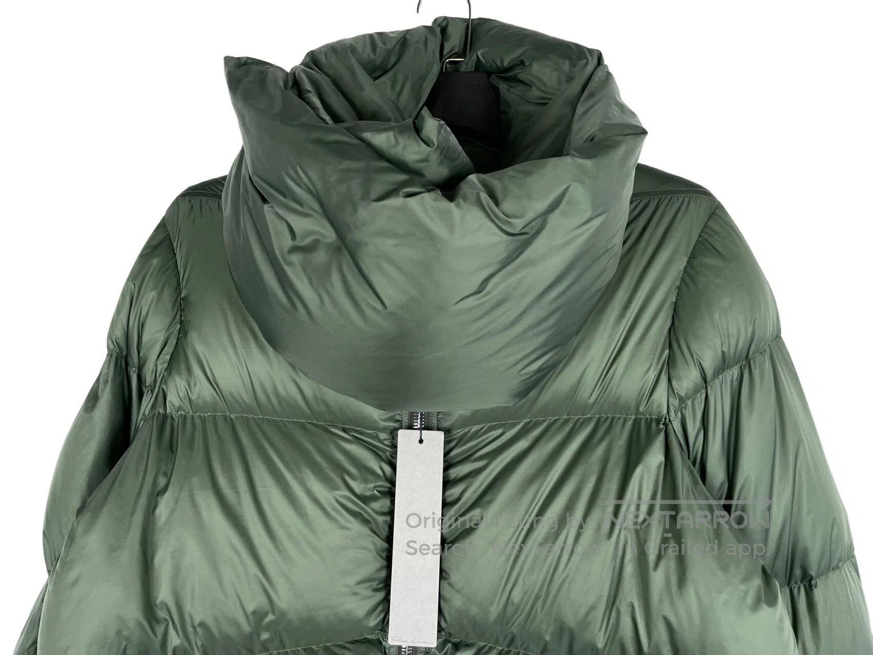 Rick Owens RICK OWENS Green Scarf Silhouette Puffer Jacket Size US XS / EU 42 / 0 - 3 Thumbnail