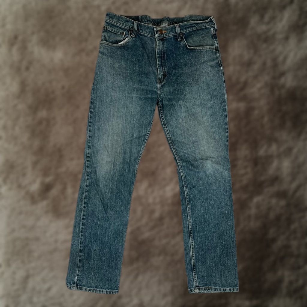 Wrangler VINTAGE Wrangler Jeans Mens 34x32 Blue Denim Cowboy Cut Western Straight Leg USA Size US 34 / EU 50 - 1 Thumbnail
