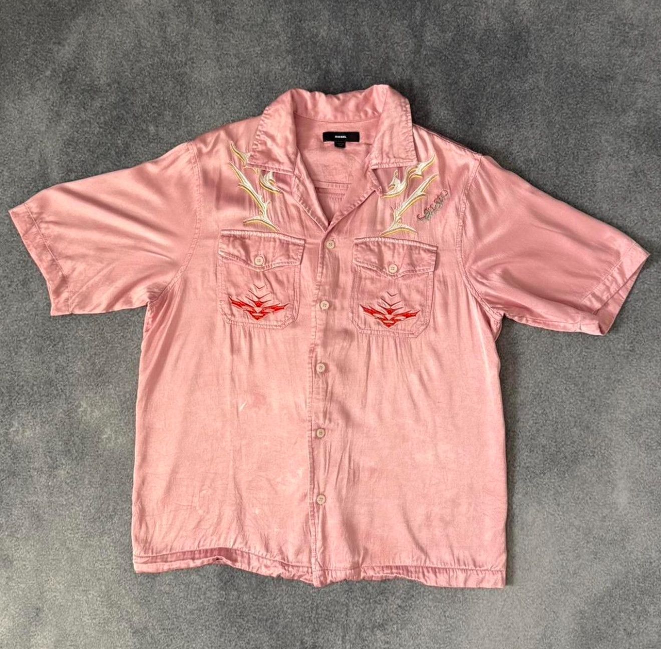 Diesel Y2K Diesel embroidered button-up Size US S / EU 44-46 / 1 - 1 Thumbnail