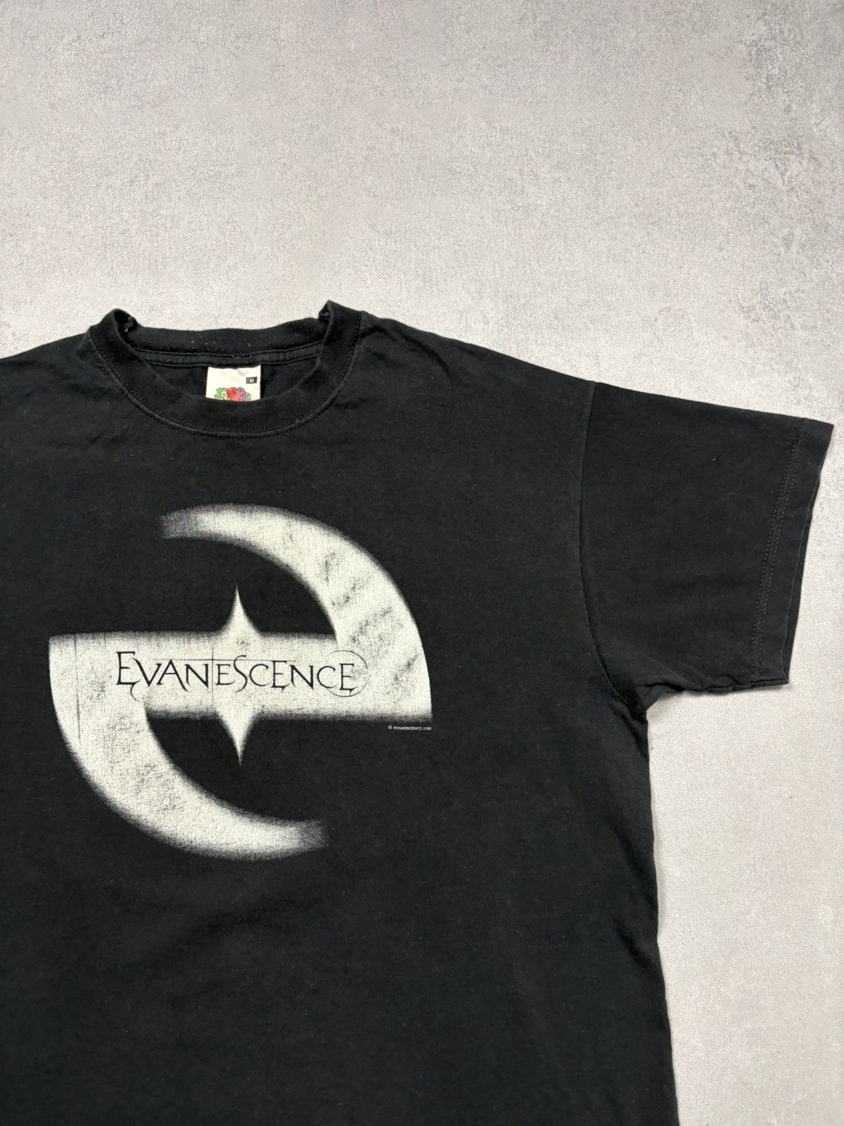 Band Tees Vintage 2003 Evanescence Logo Band T Shirt Black 00s Rock M Size US M / EU 48-50 / 2 - 2 Thumbnail