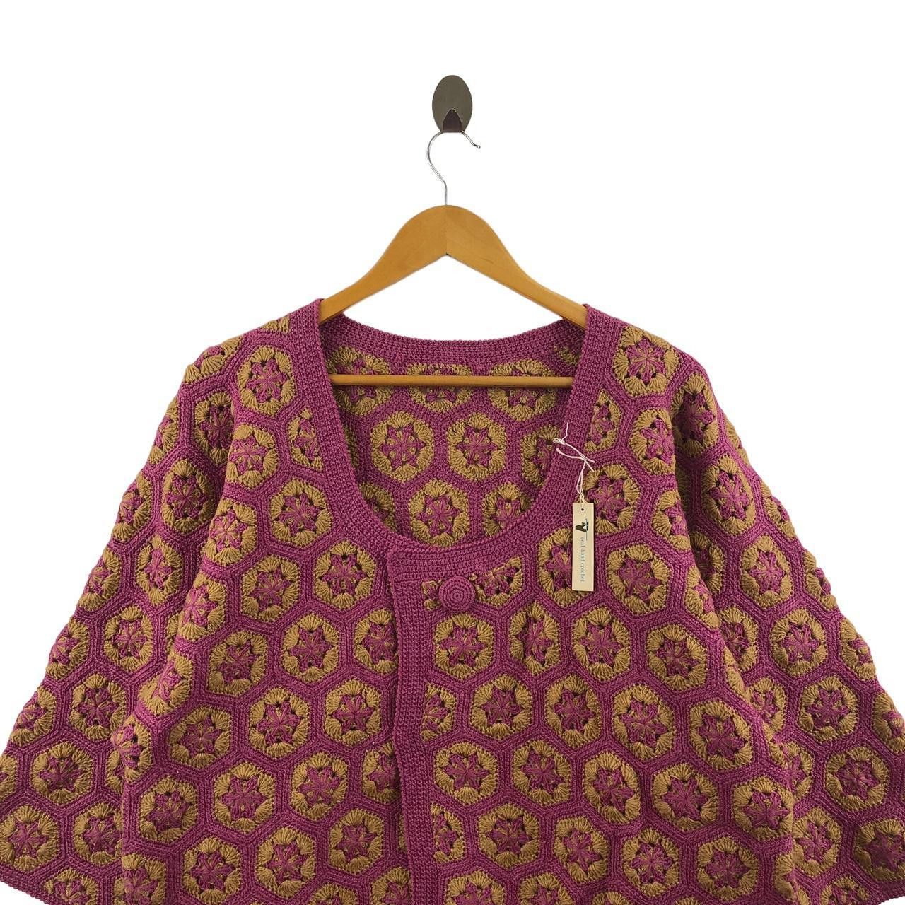Vintage Vintage 90’ MANDALA PATTERN AOP Knitwear Cardigan Blouse Size L / US 10 / IT 46 - 3 Thumbnail