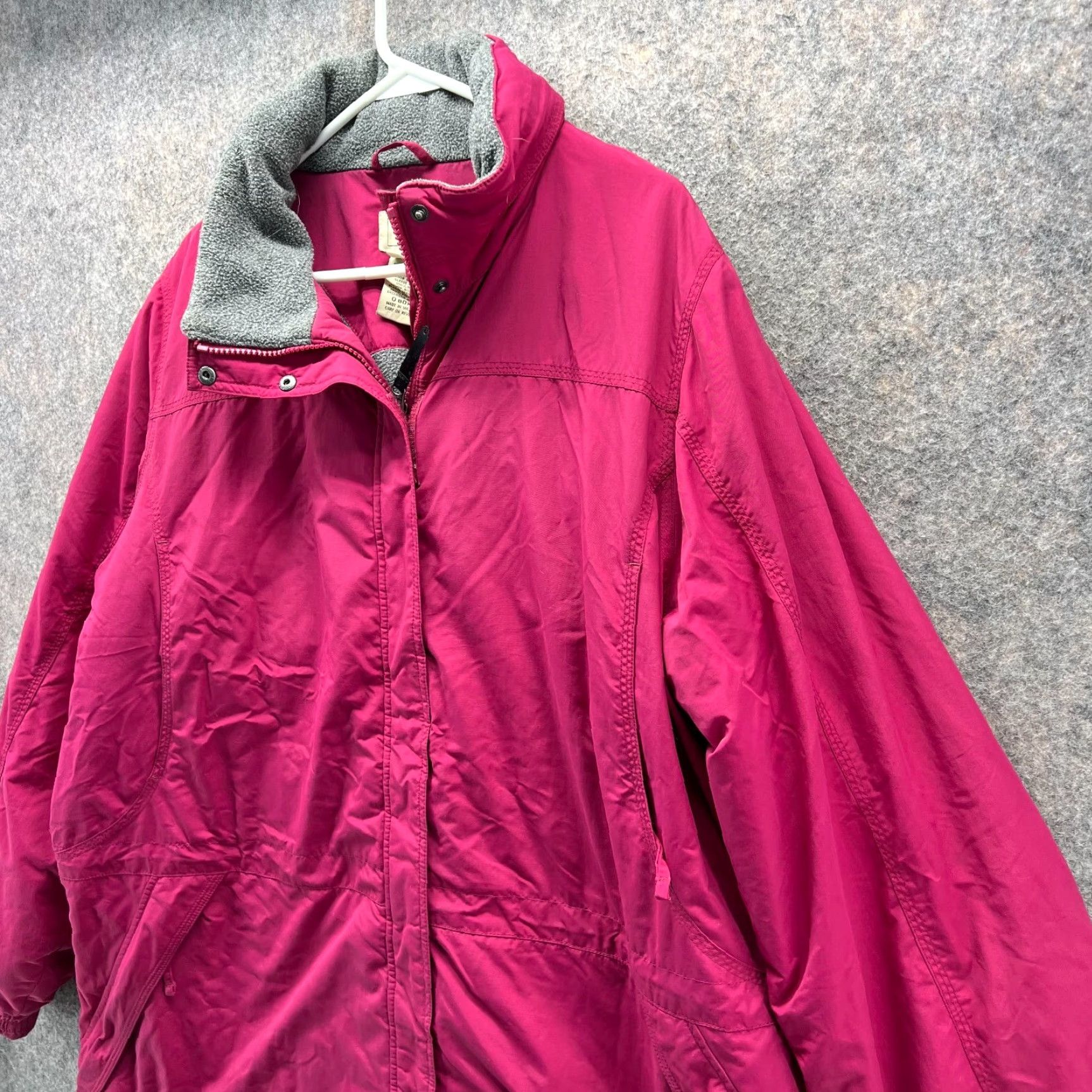 Vintage VINTAGE L.L. Bean Jacket Women 2X Pink Quilted Full Zip Hooded Snowboard Ski Lined Size XXL / US 16-18 / IT 52-54 - 3 Thumbnail