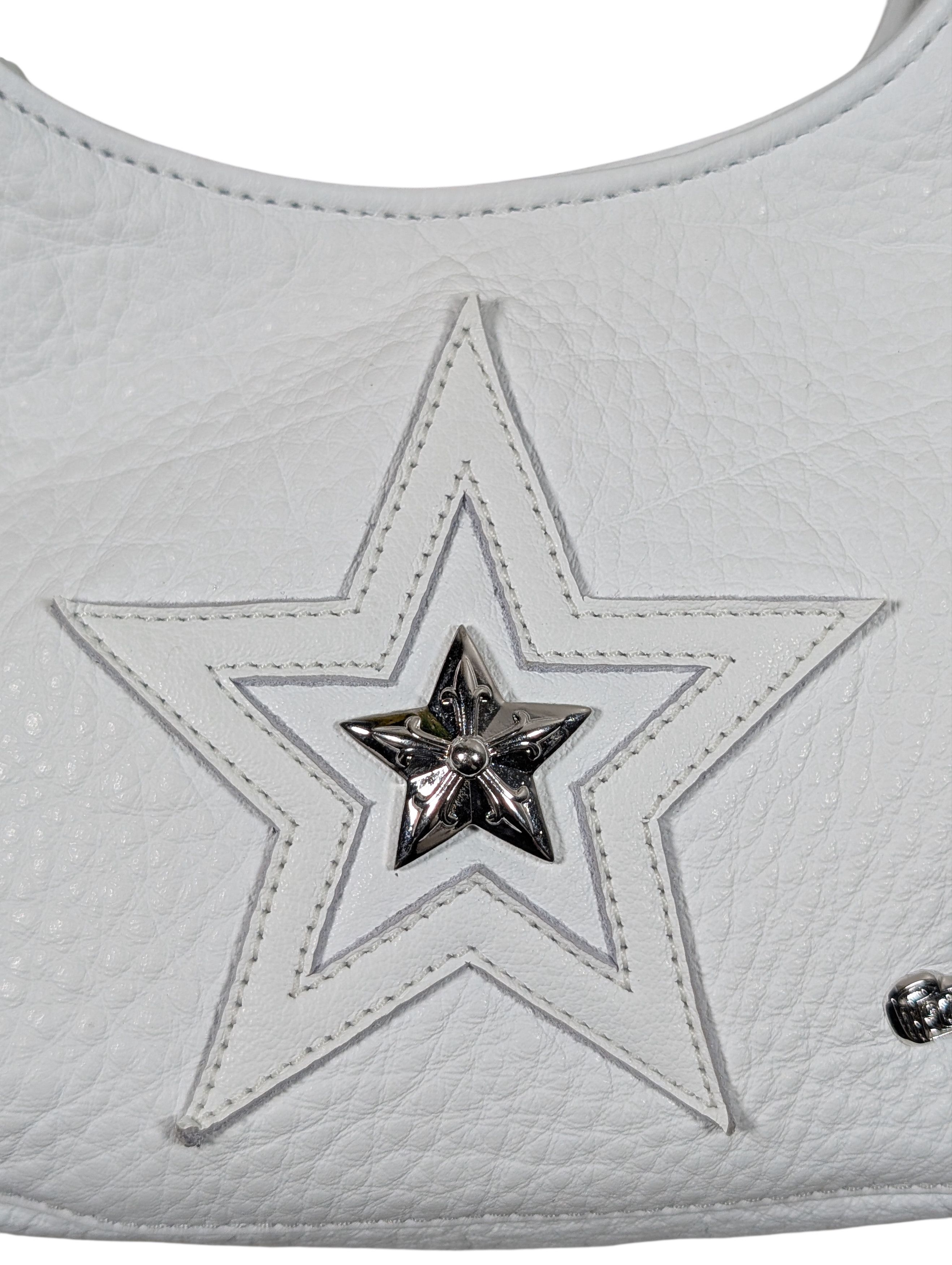 Chrome Hearts NIP & TUCK STAR PATCH WHITE LEATHER CHROME HEARTS BAG SMALL Size ONE SIZE - 3 Thumbnail