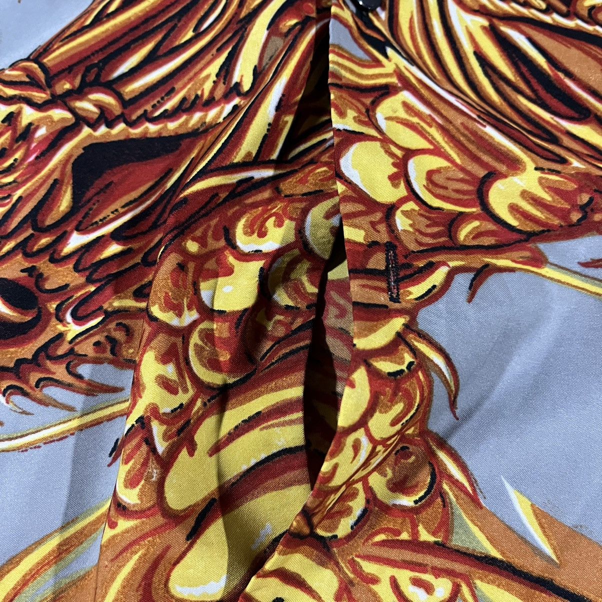 JNCO × Southpole Crazy Y2K JNCO Style Flames Dragon Grunge Goth Button Up Size US XL / EU 56 / 4 - 5 Thumbnail