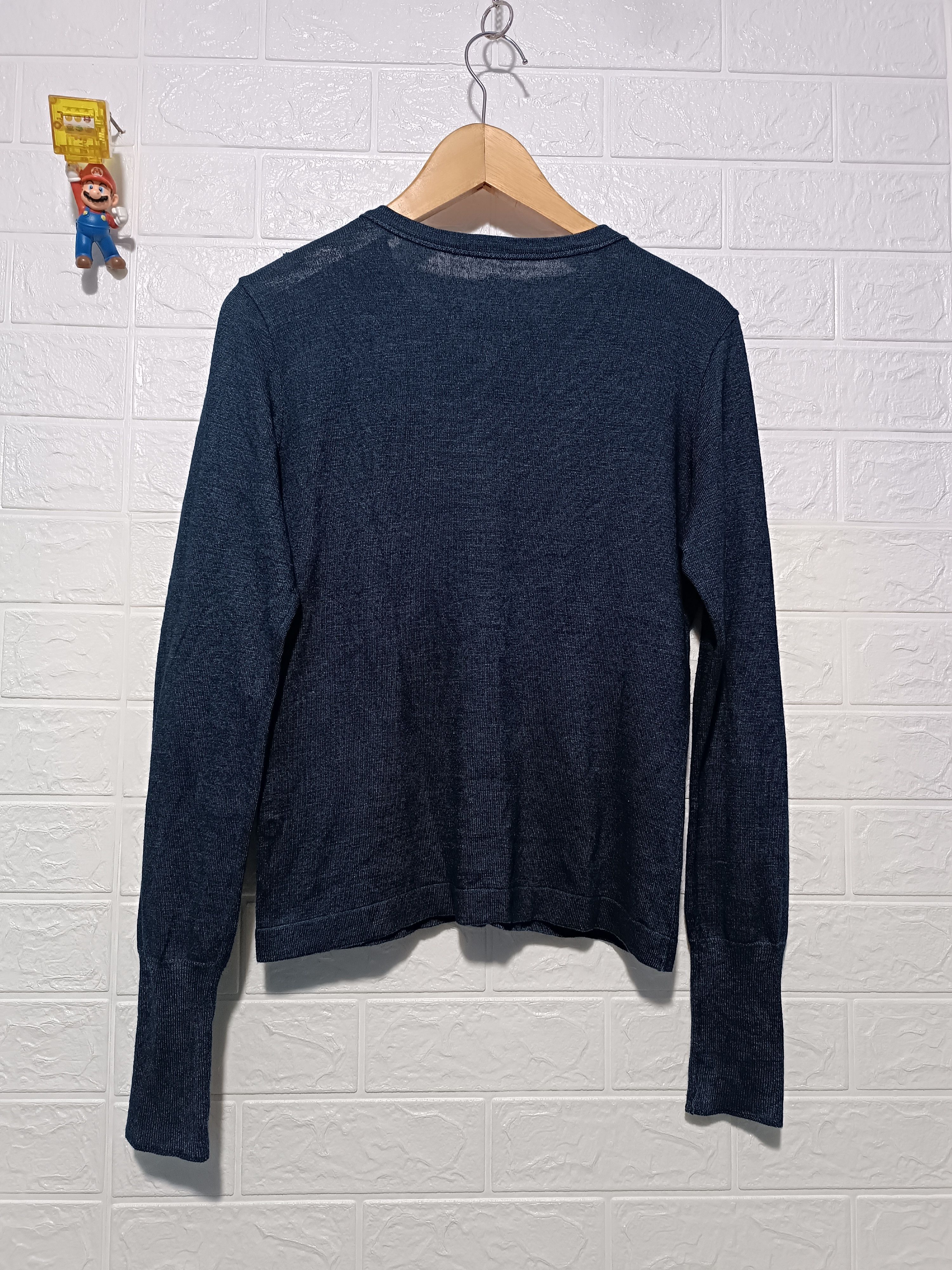45rpm 45rpm Indigo Dyed Cotton Knit Cardigan Denim Cut Size M / US 6-8 / IT 42-44 - 6 Thumbnail