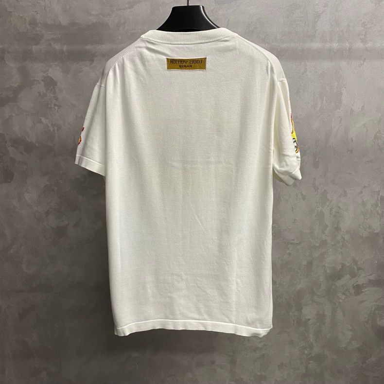 Louis Vuitton Louis Vuitton White knit logo short sleeve Size US L / EU 52-54 / 3 - 2 Thumbnail