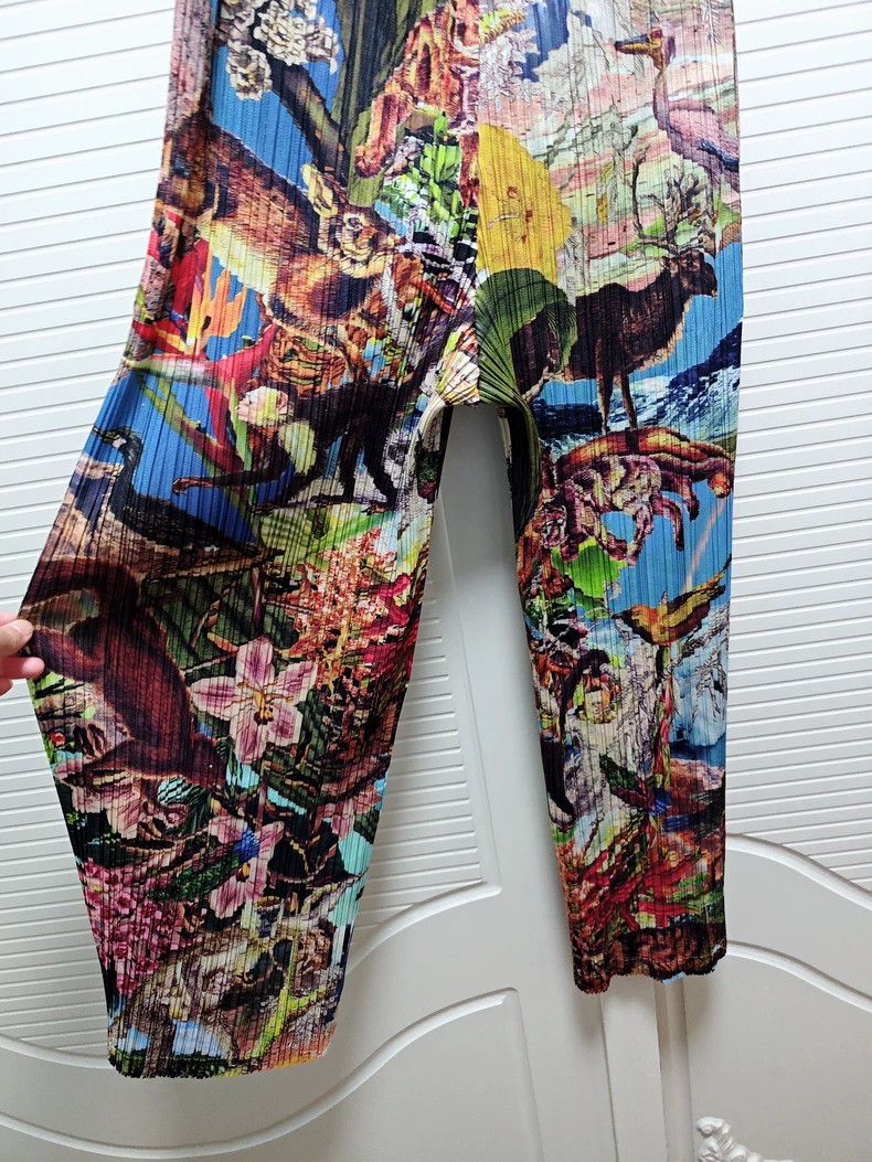Issey Miyake Issey Miyake size:2 Jungle animal series straight-leg pant Size 31" - 7 Thumbnail
