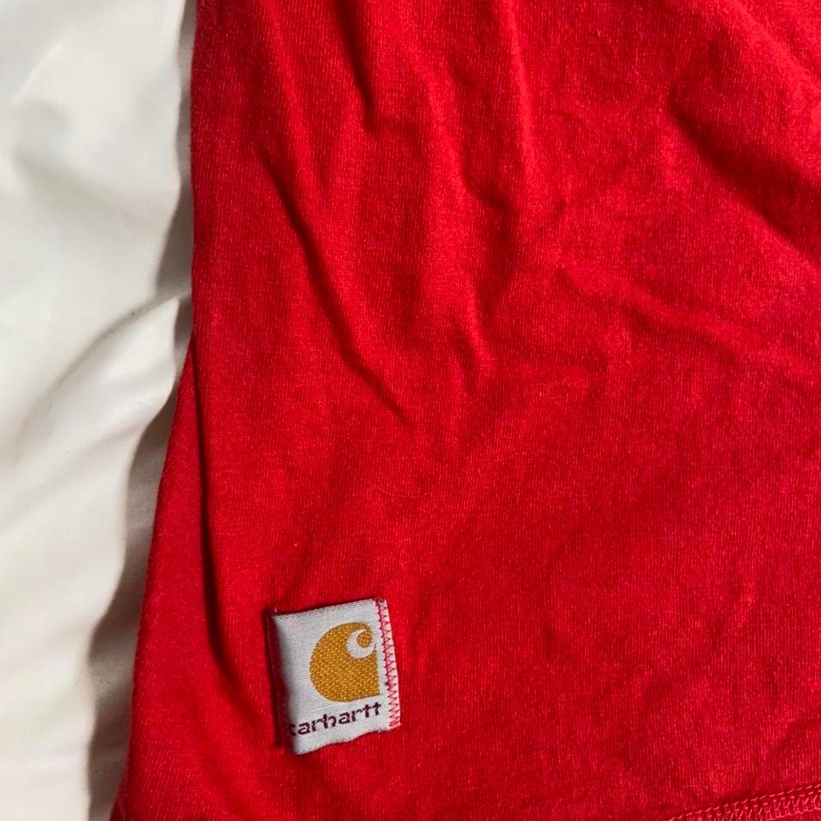 Carhartt 90s blank tee shirt red Size US M / EU 48-50 / 2 - 3 Thumbnail