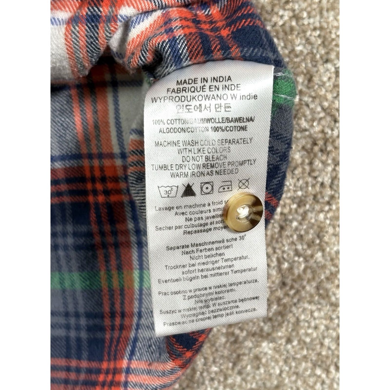 Burton Burton Shirt Men XXL Long Sleeve Button-Up Plaid 100% Cotton Multicolor Regular Pocket Autumn Winter Spring casual Size US XXL / EU 58 / 5 - 4 Thumbnail