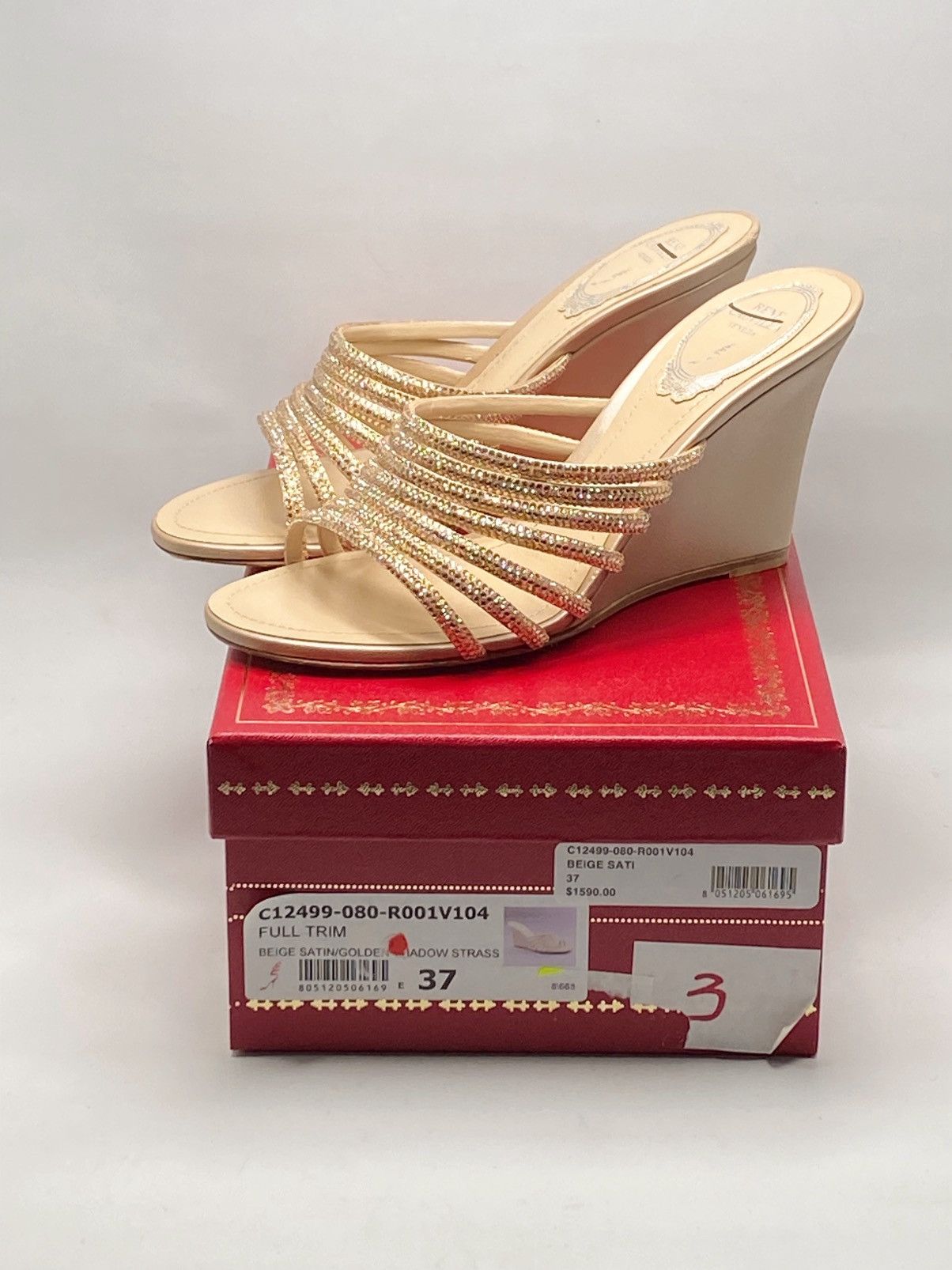 Rene Caovilla Rene Caovilla Crystal-Embellished Wedge Sandals size 37 Size US 7 / IT 37 - 12 Thumbnail