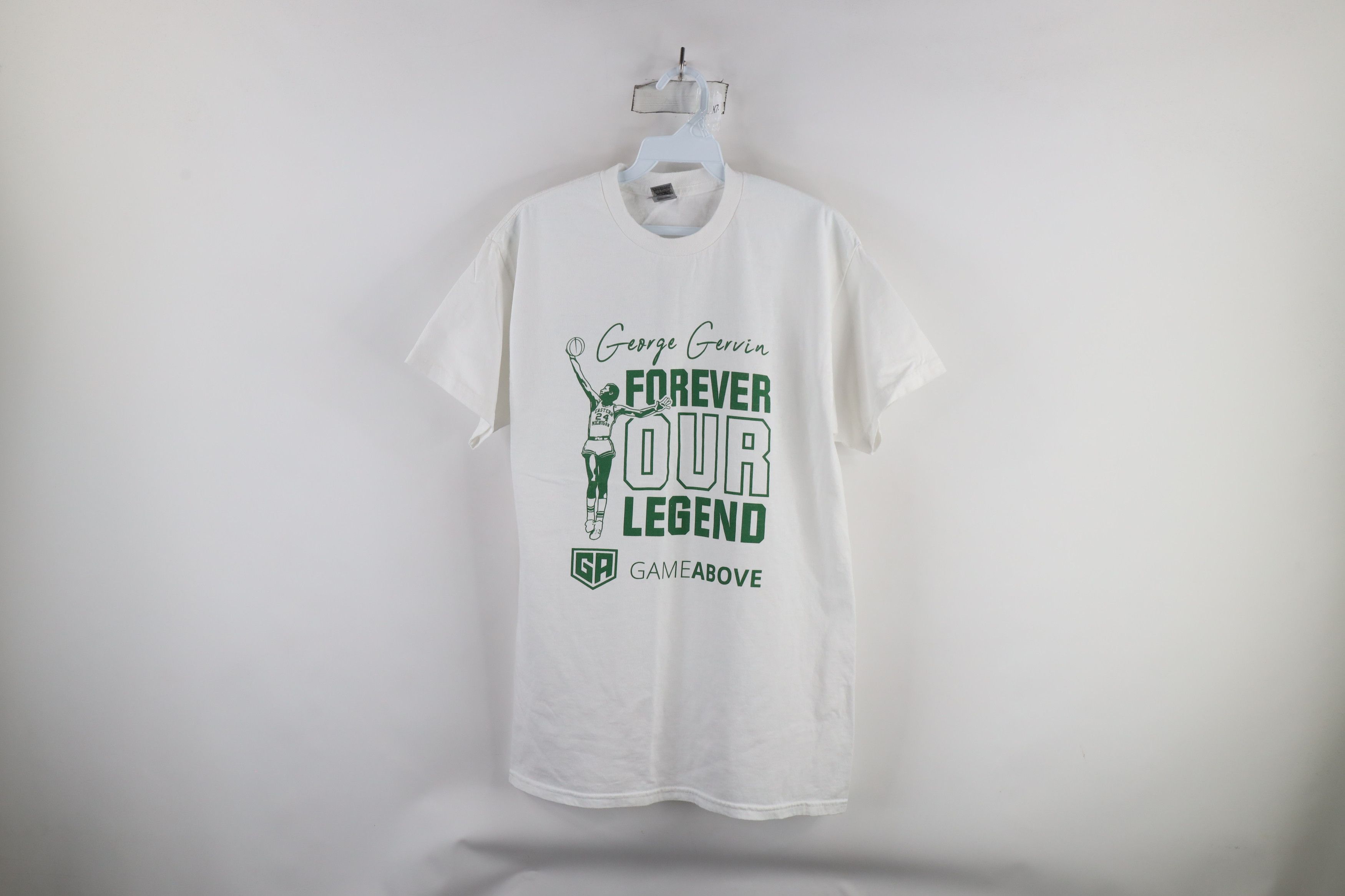 Vintage George Gervin Eastern Michigan University Basketball T-Shirt Size US M / EU 48-50 / 2 - 1 Thumbnail