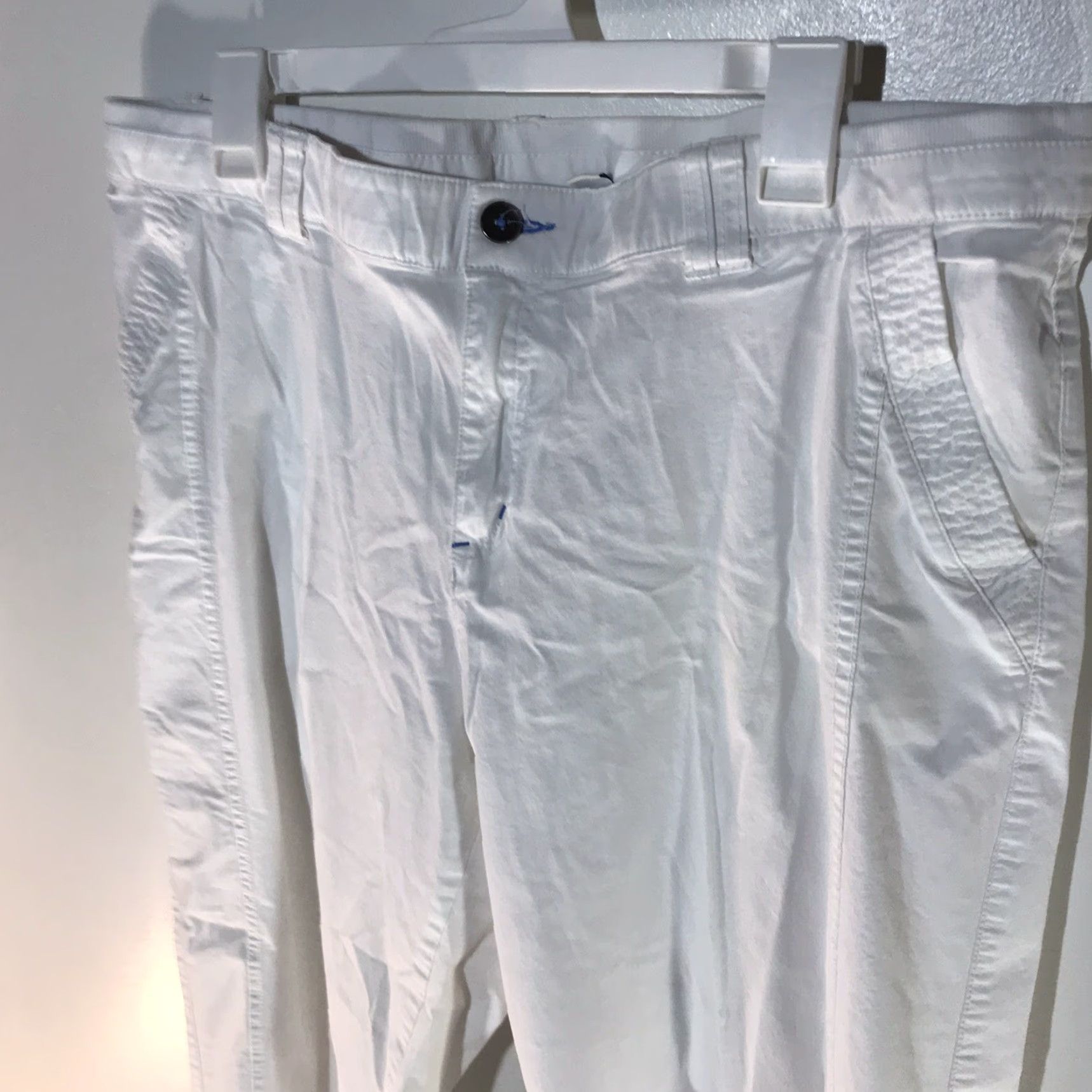 Vintage VINTAGE Rafaella Women's Cropped Pants Size 16 White 90s Casual Workwear Summer Size 38" / US 16 / IT 52 - 2 Thumbnail