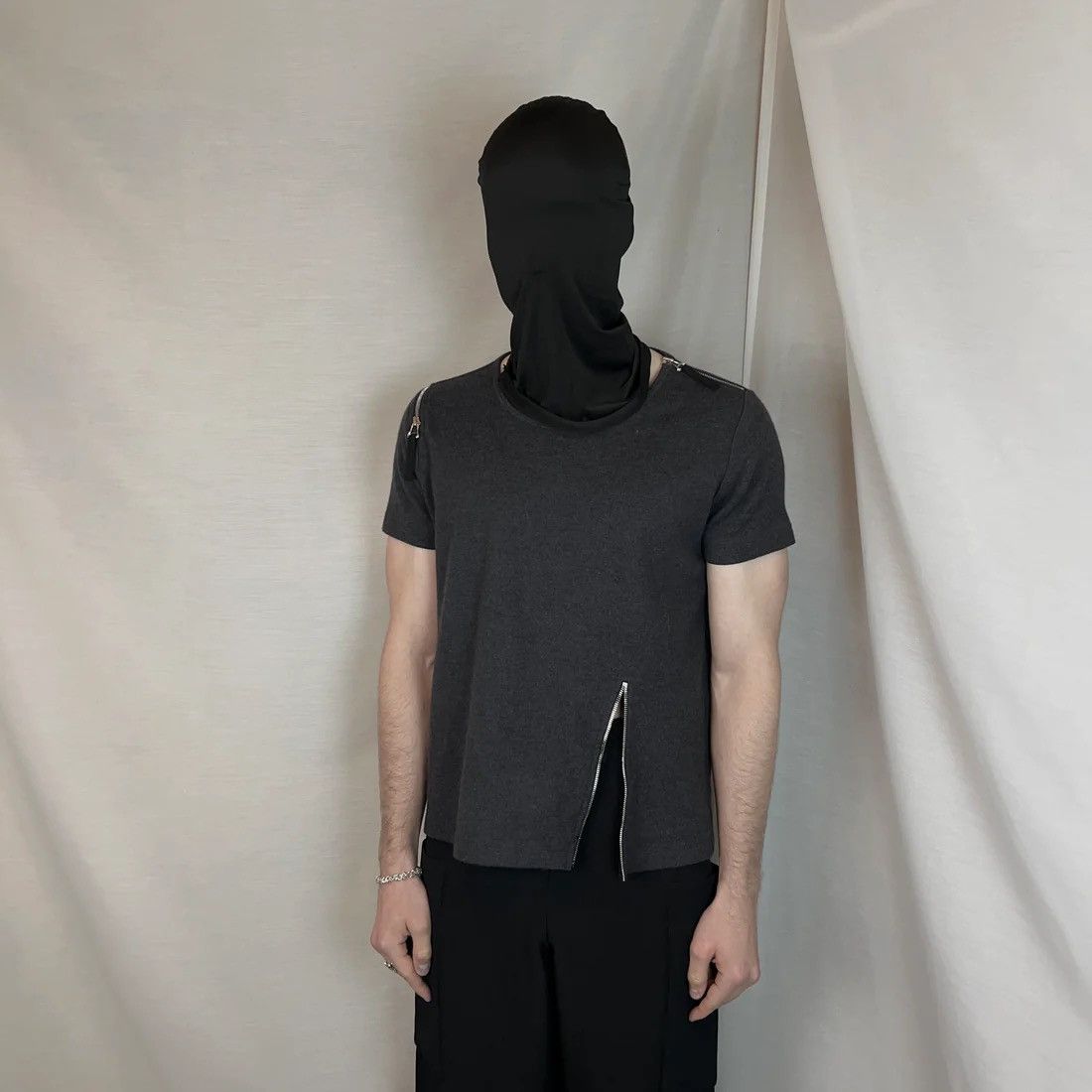 Dries Van Noten Dries Van Noten Multi Zip Wool T-Shirt - AW14 Size US M / EU 48-50 / 2 - 2 Thumbnail